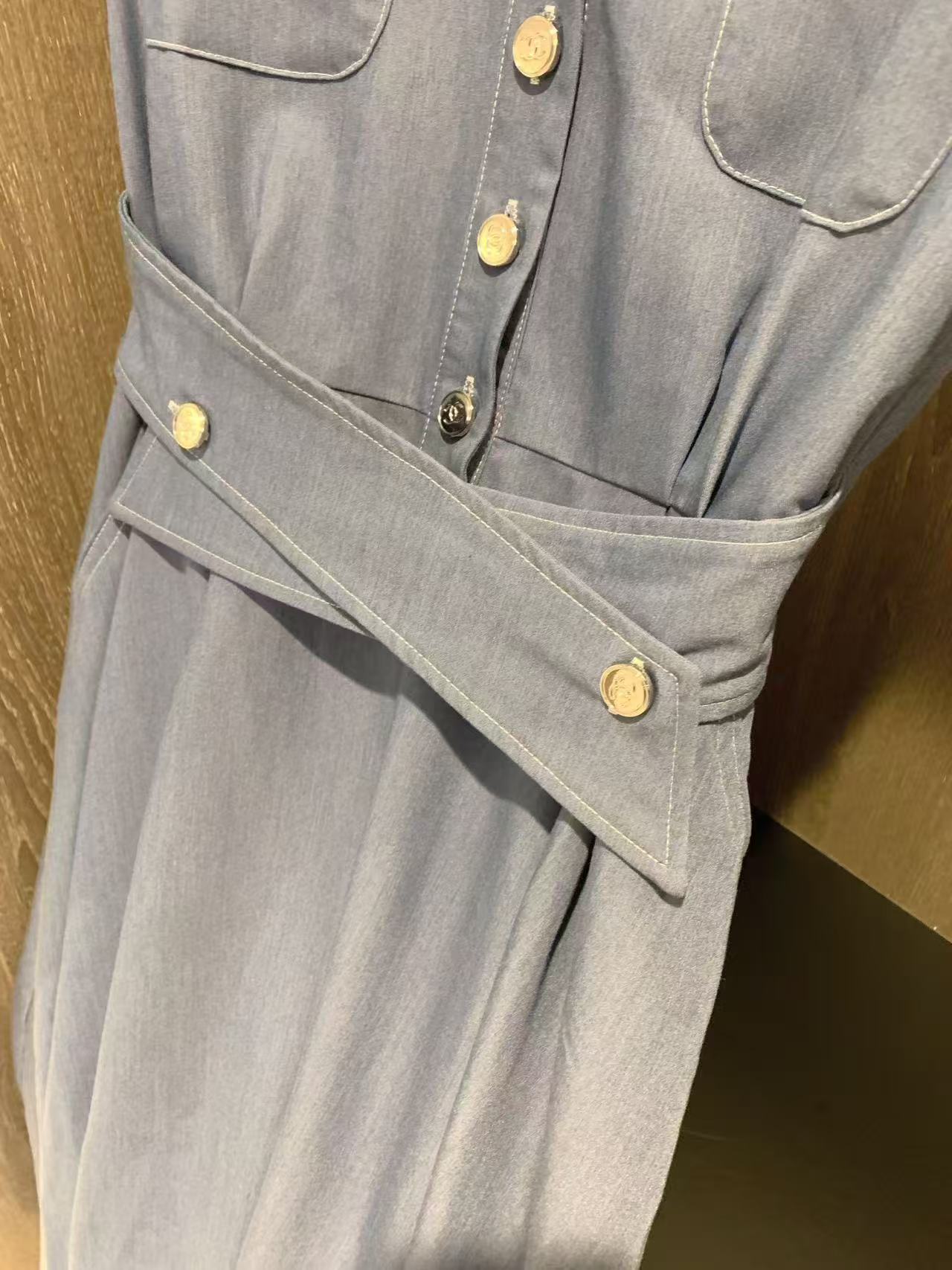 CHANE1 ダブルCドレス（ブローチ付き）【50％割引+送料無料】