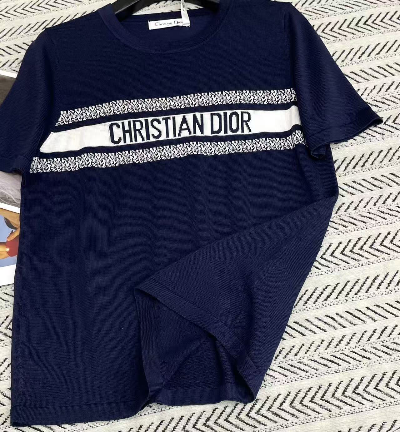 DIOR ウールレターセーターTシャツ【50％割引+送料無料】