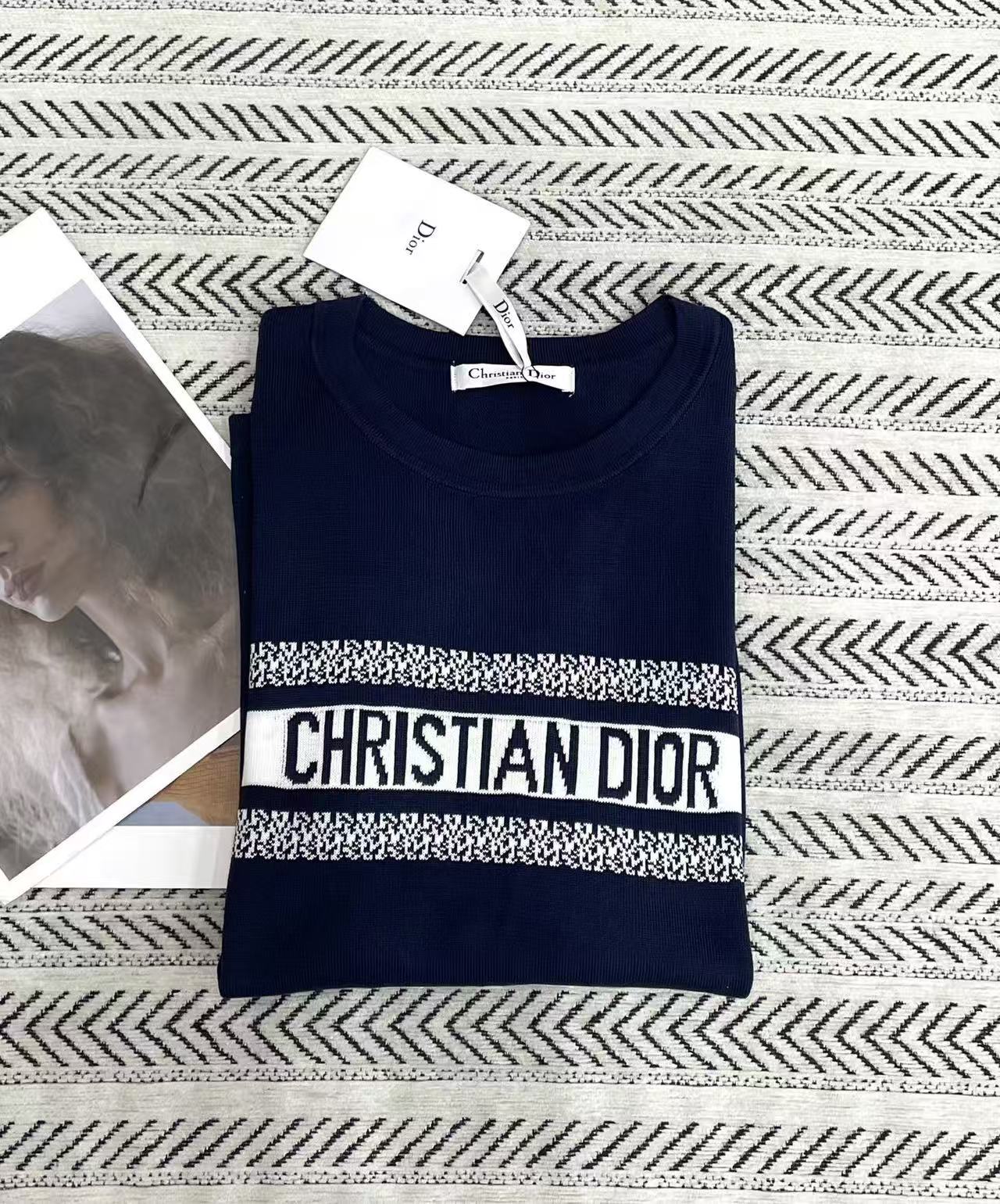 DIOR ウールレターセーターTシャツ【50％割引+送料無料】