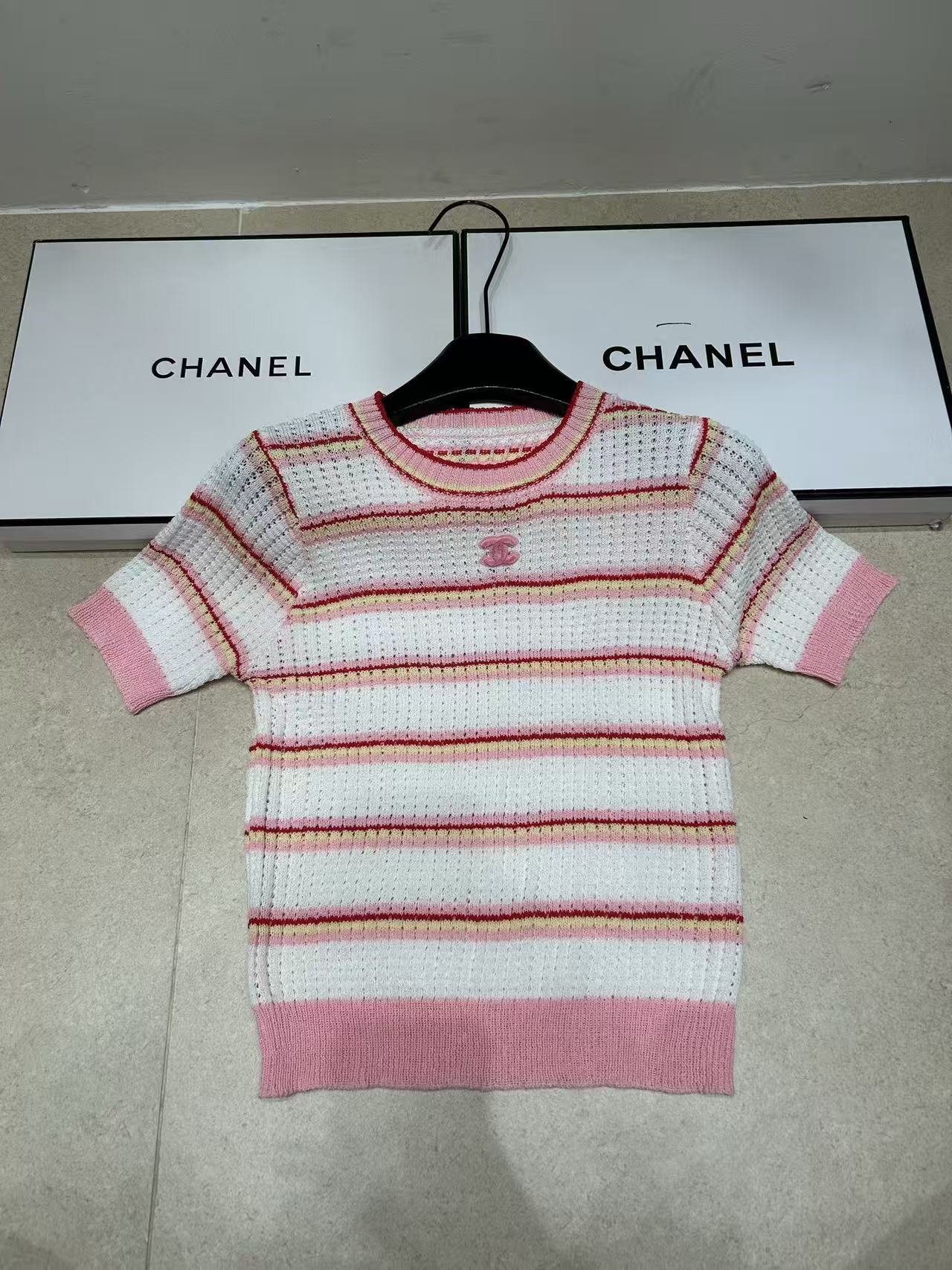 CHANE1 ピンク ダブルC セーター【50％割引+送料無料】