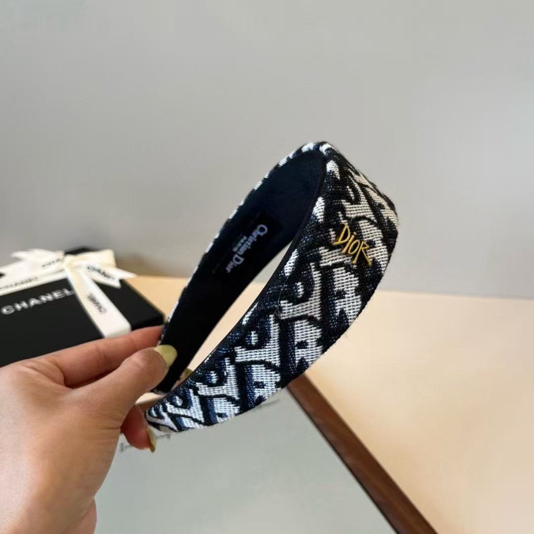 DIOR ジャカード レター ヘッドバンド【50％割引+送料無料】