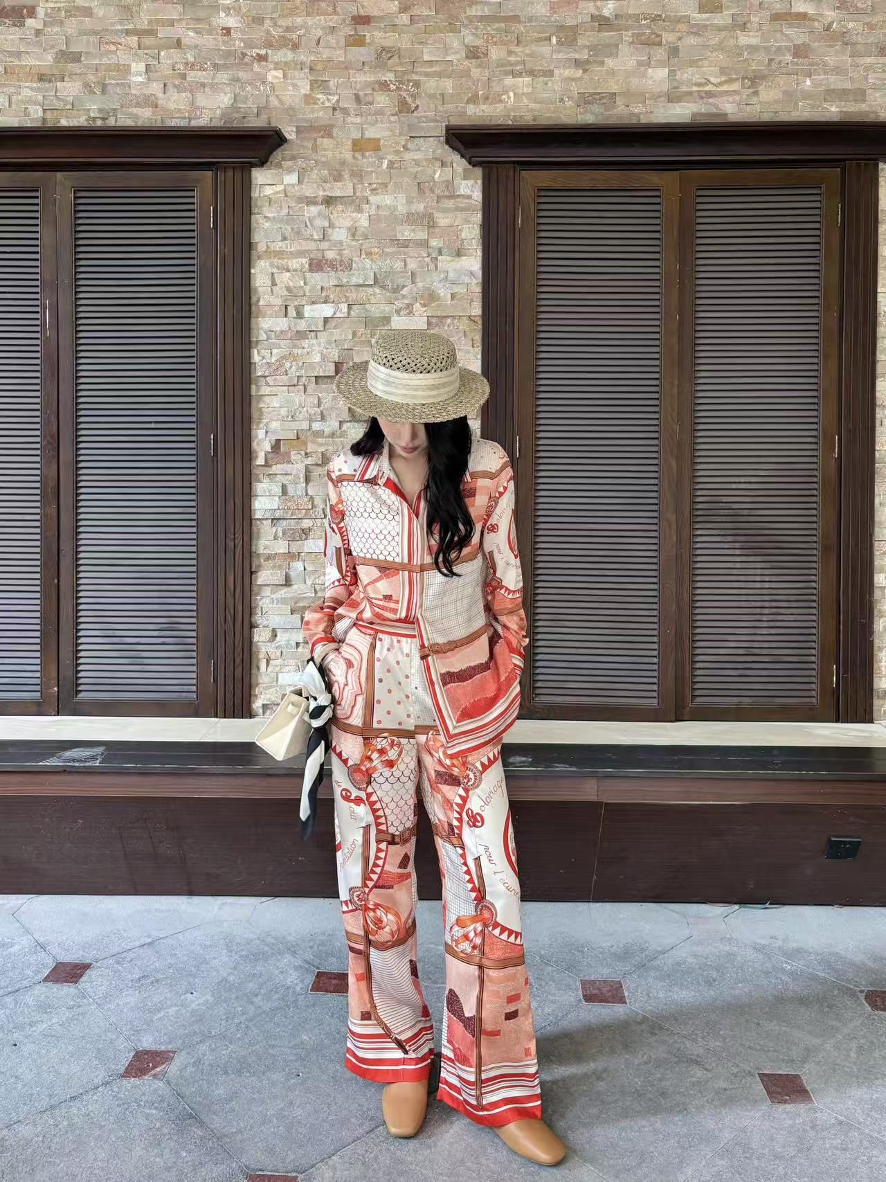 HERME5 プリントシャツ＆パンツ 2点セット【50％割引+送料無料】