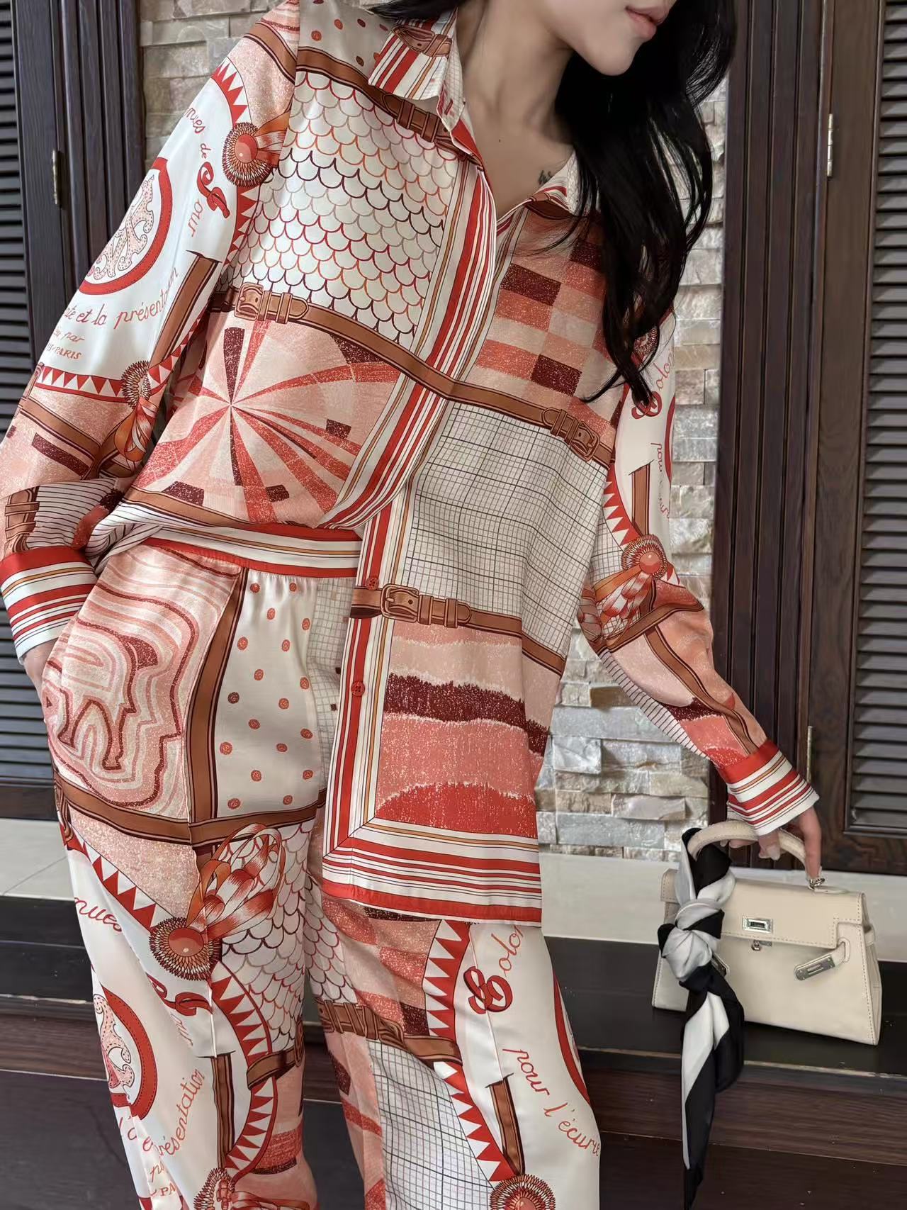 HERME5 プリントシャツ＆パンツ 2点セット【50％割引+送料無料】