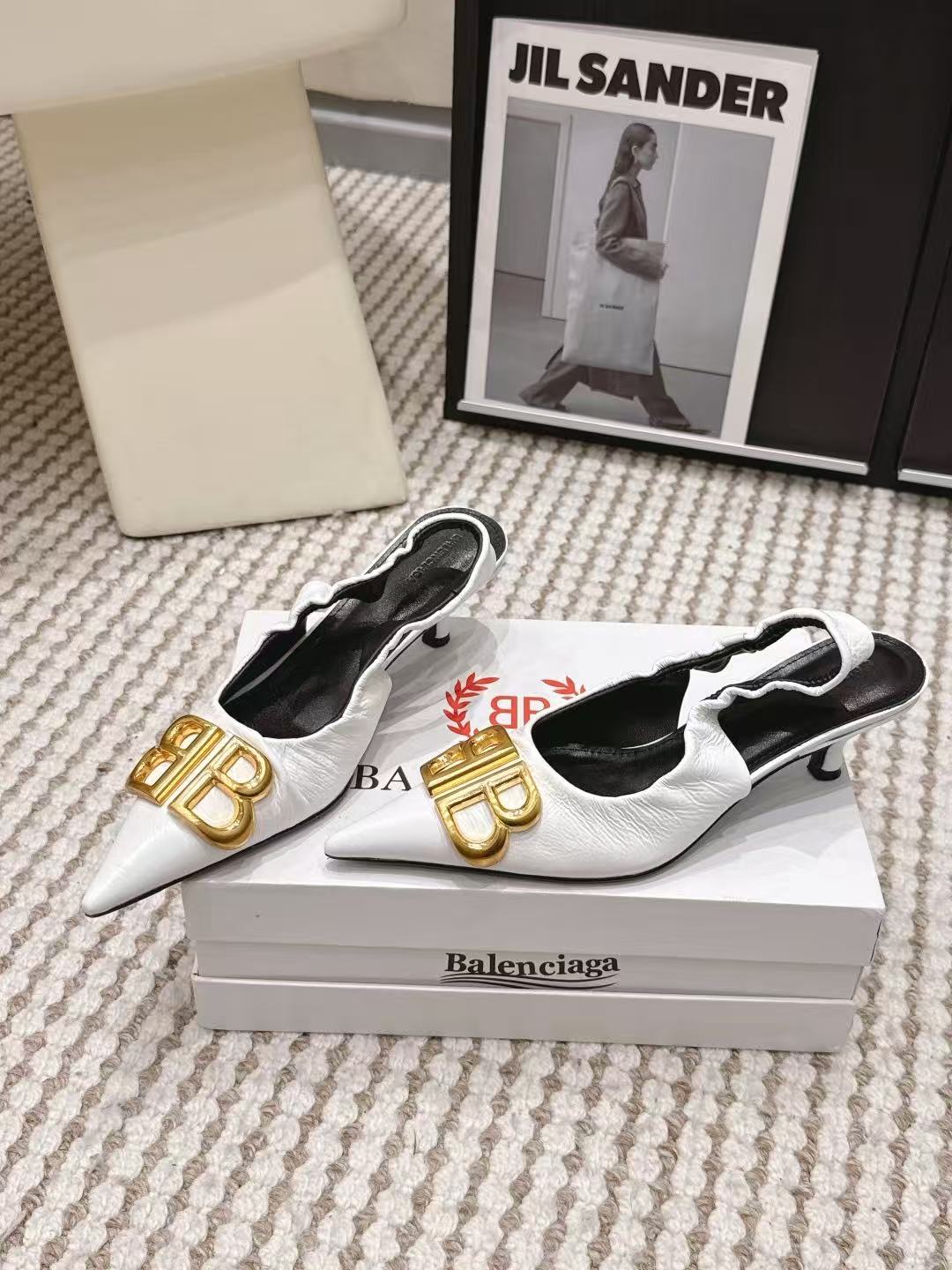 BALENC1AG 高品質ダブルBポインテッドトゥローヒールシューズ【50％割引+送料無料】