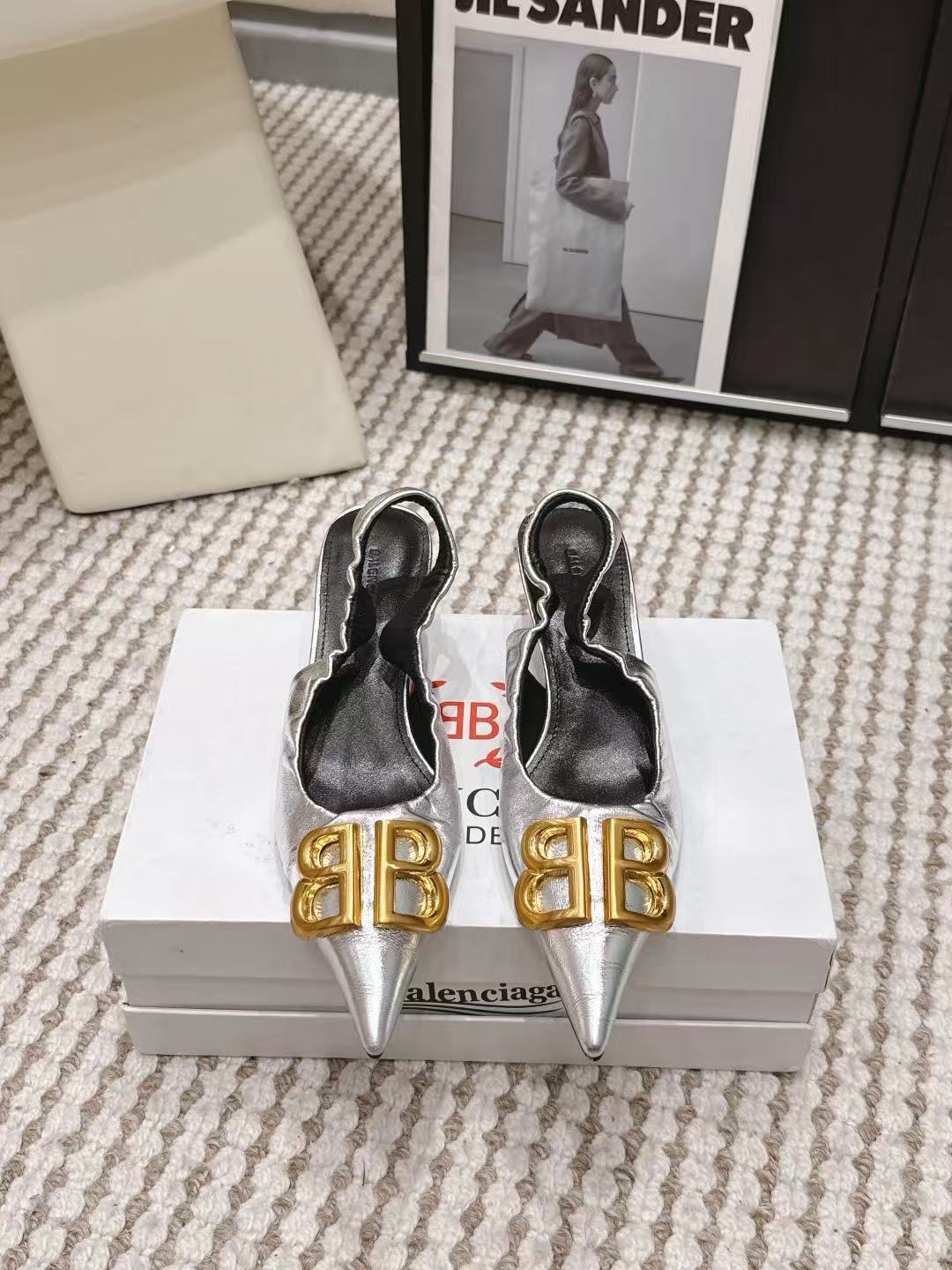 BALENC1AG 高品質ダブルBポインテッドトゥローヒールシューズ【50％割引+送料無料】