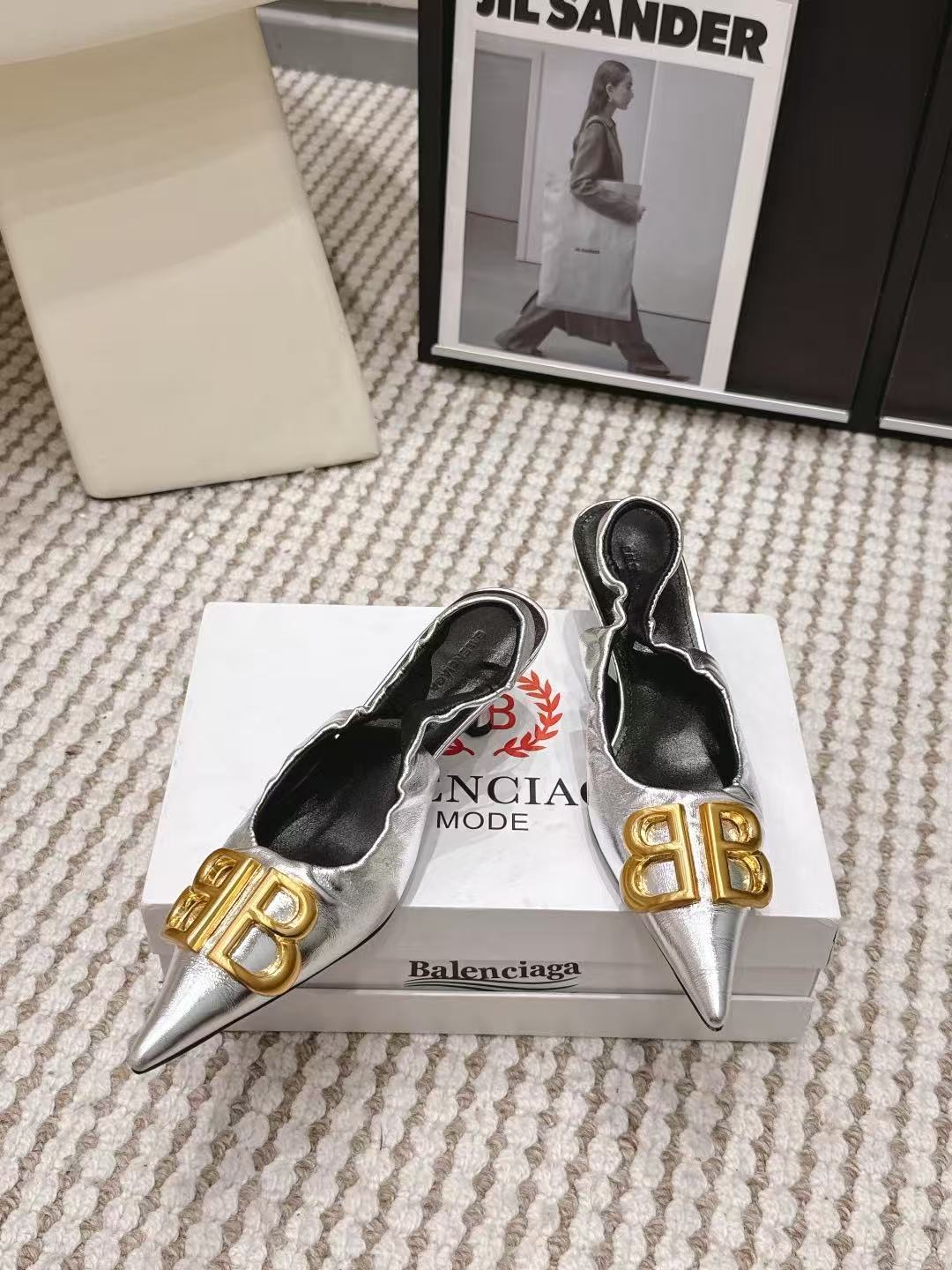 BALENC1AG 高品質ダブルBポインテッドトゥローヒールシューズ【50％割引+送料無料】