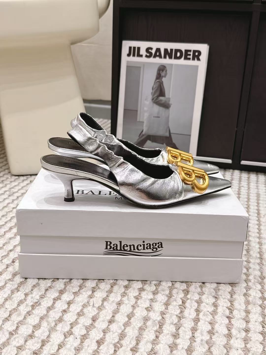 BALENC1AG 高品質ダブルBポインテッドトゥローヒールシューズ【50％割引+送料無料】