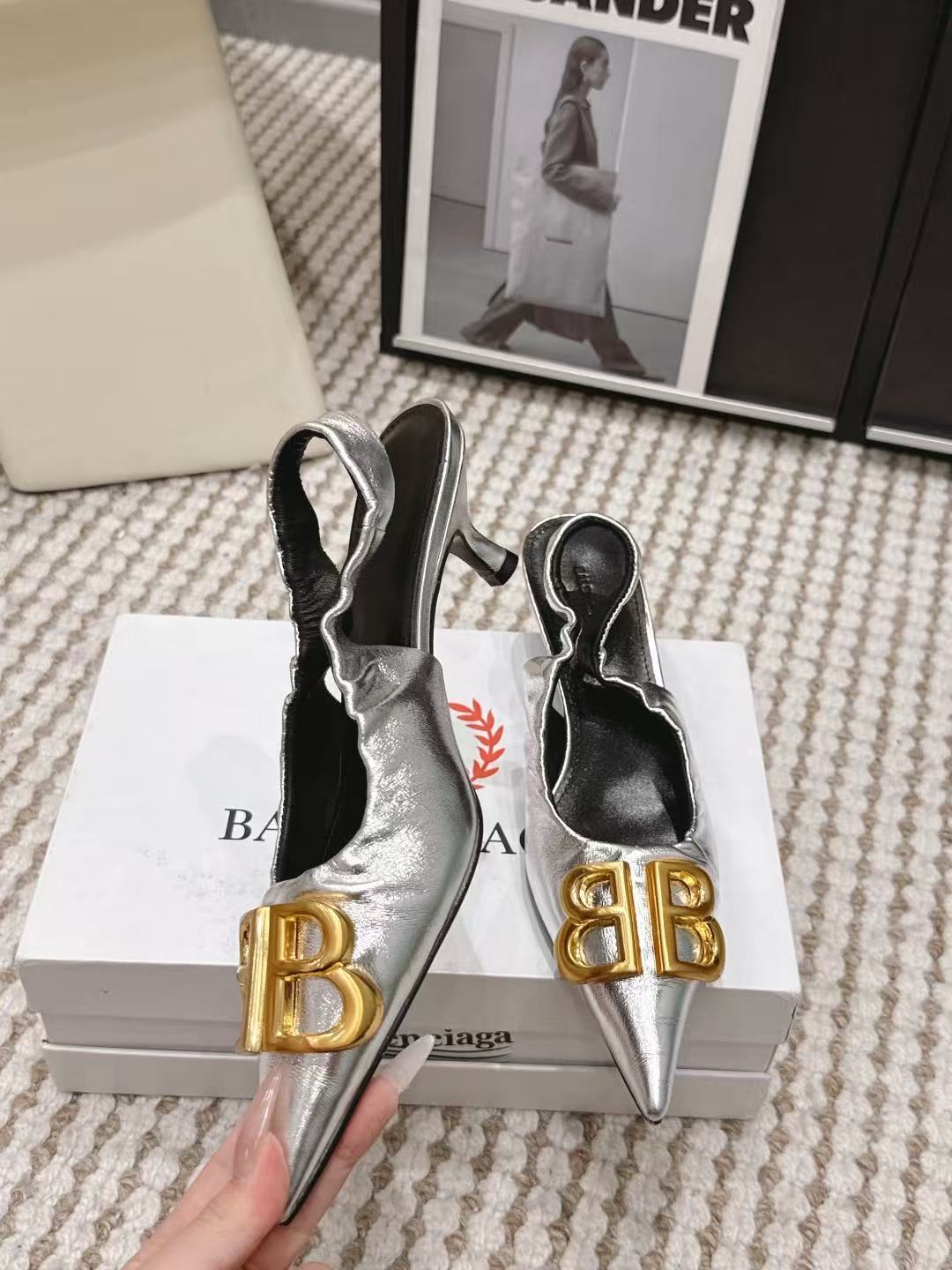 BALENC1AG 高品質ダブルBポインテッドトゥローヒールシューズ【50％割引+送料無料】