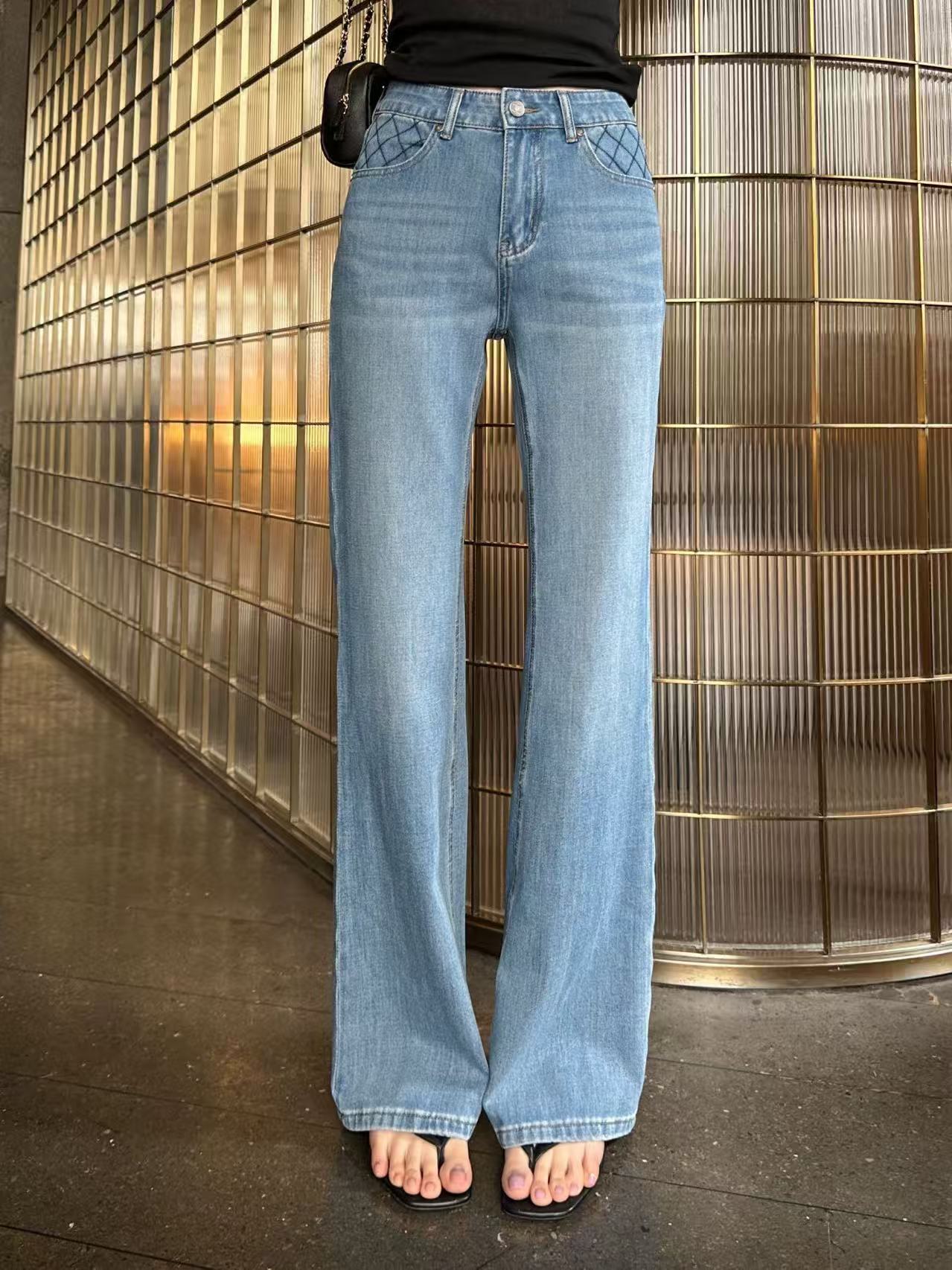 CHANE1 高品質ダブルCフレアパンツ【50％割引+送料無料】