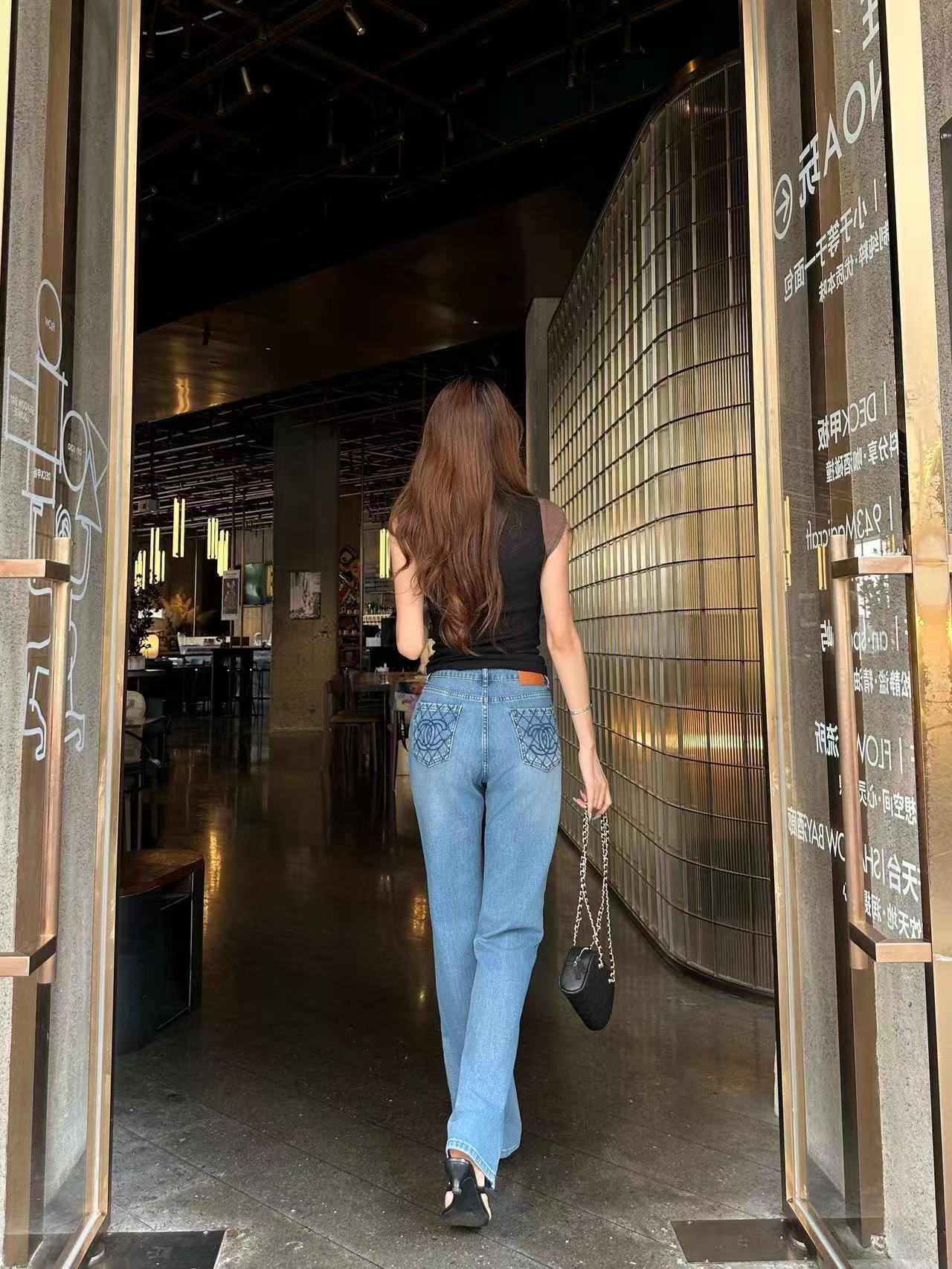 CHANE1 高品質ダブルCフレアパンツ【50％割引+送料無料】