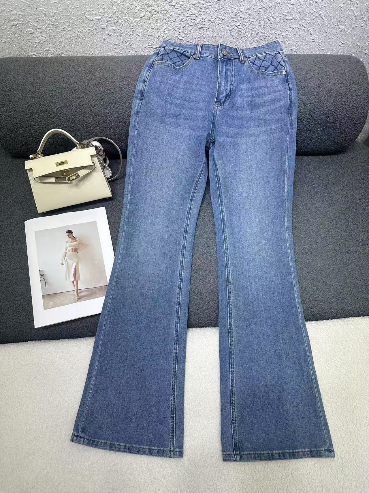 CHANE1 高品質ダブルCフレアパンツ【50％割引+送料無料】