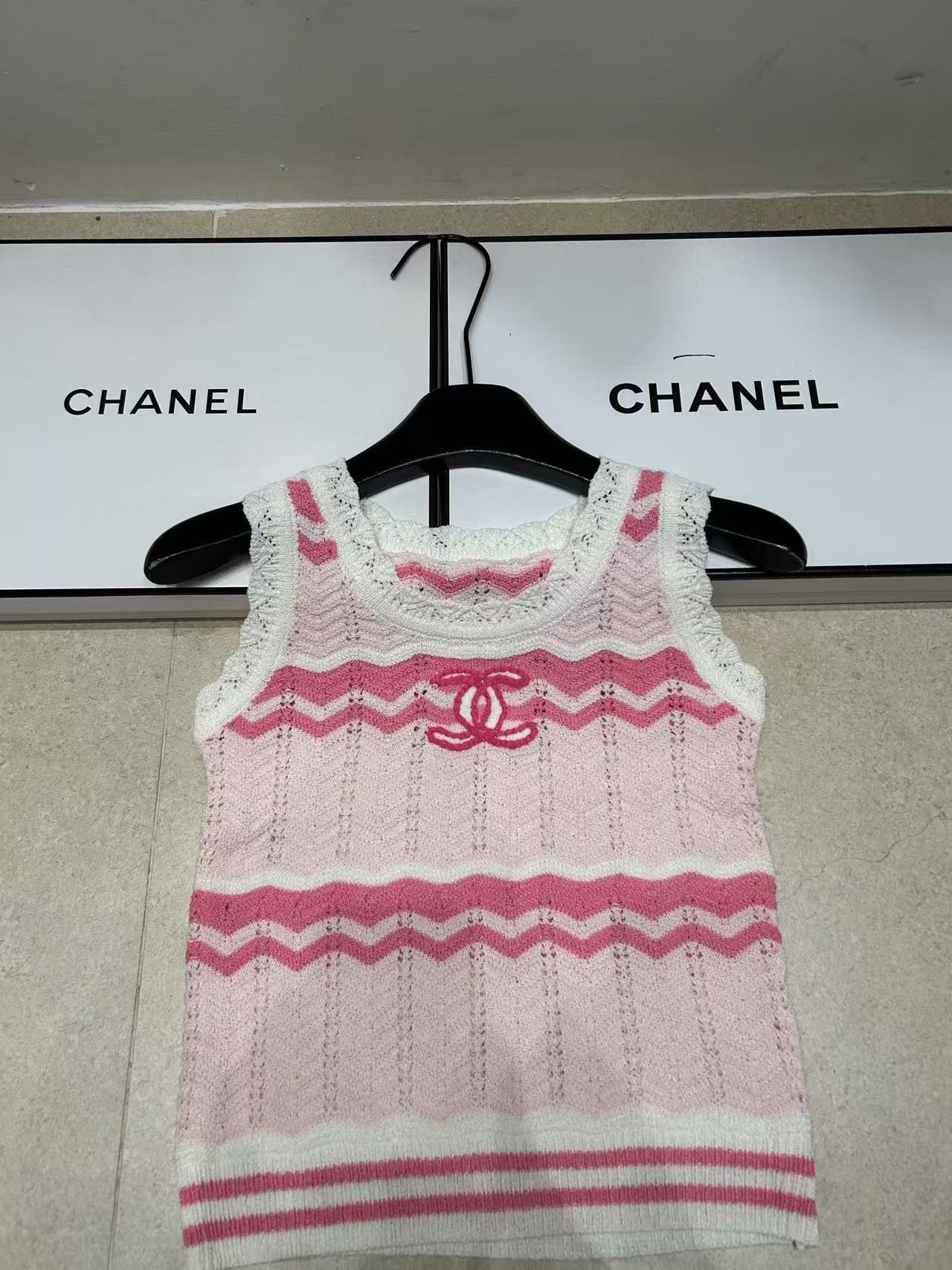 CHANE1 ダブルCカーブエッジウールベスト【50％割引+送料無料】