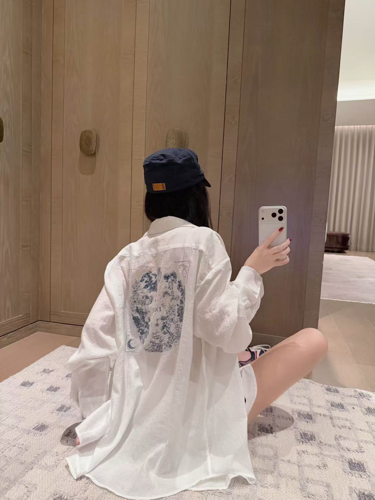 DIOR シアーレタリングシャツ【50％割引+送料無料】