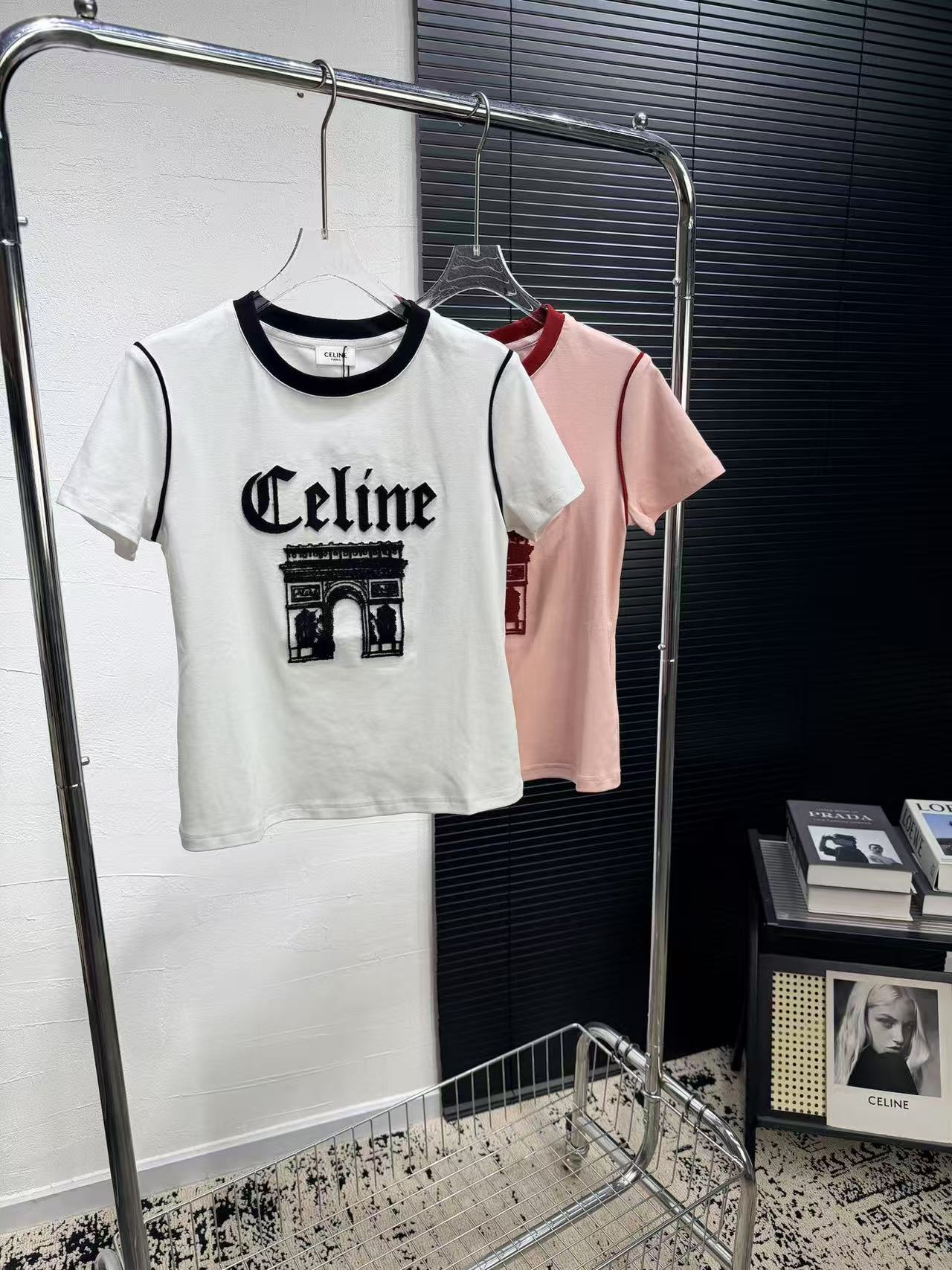 CEL1NE カラーブロックレターTシャツ【50％割引+送料無料】