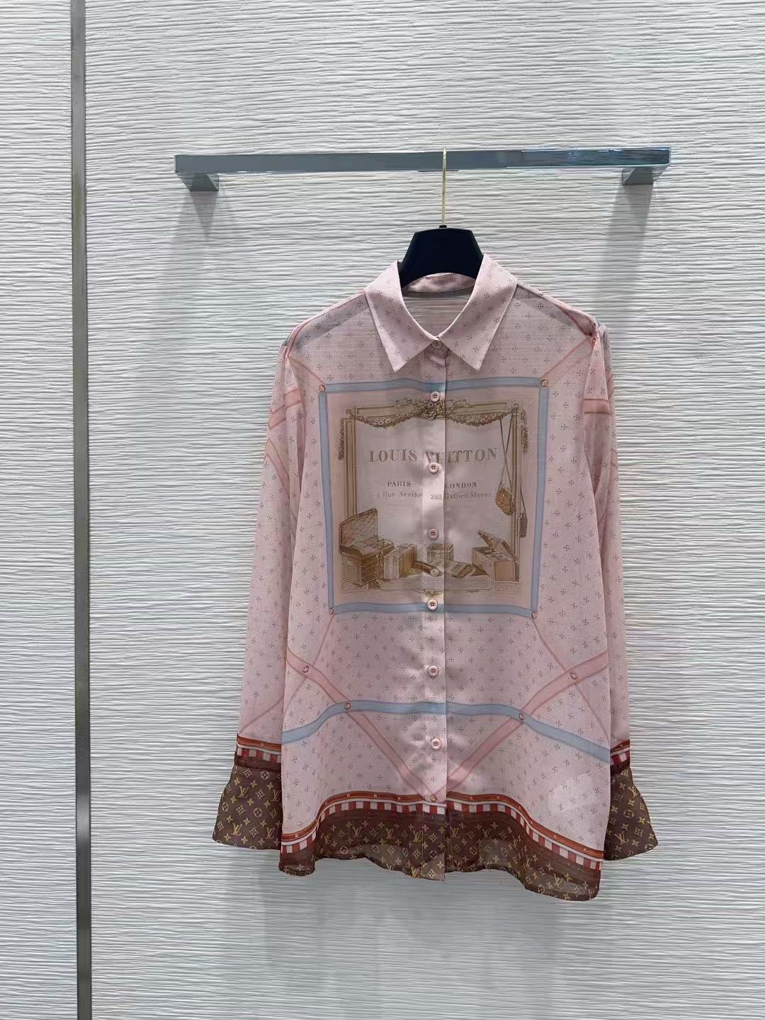 LVプリントシャツ＋スカートのツーピースセット【50％割引+送料無料】