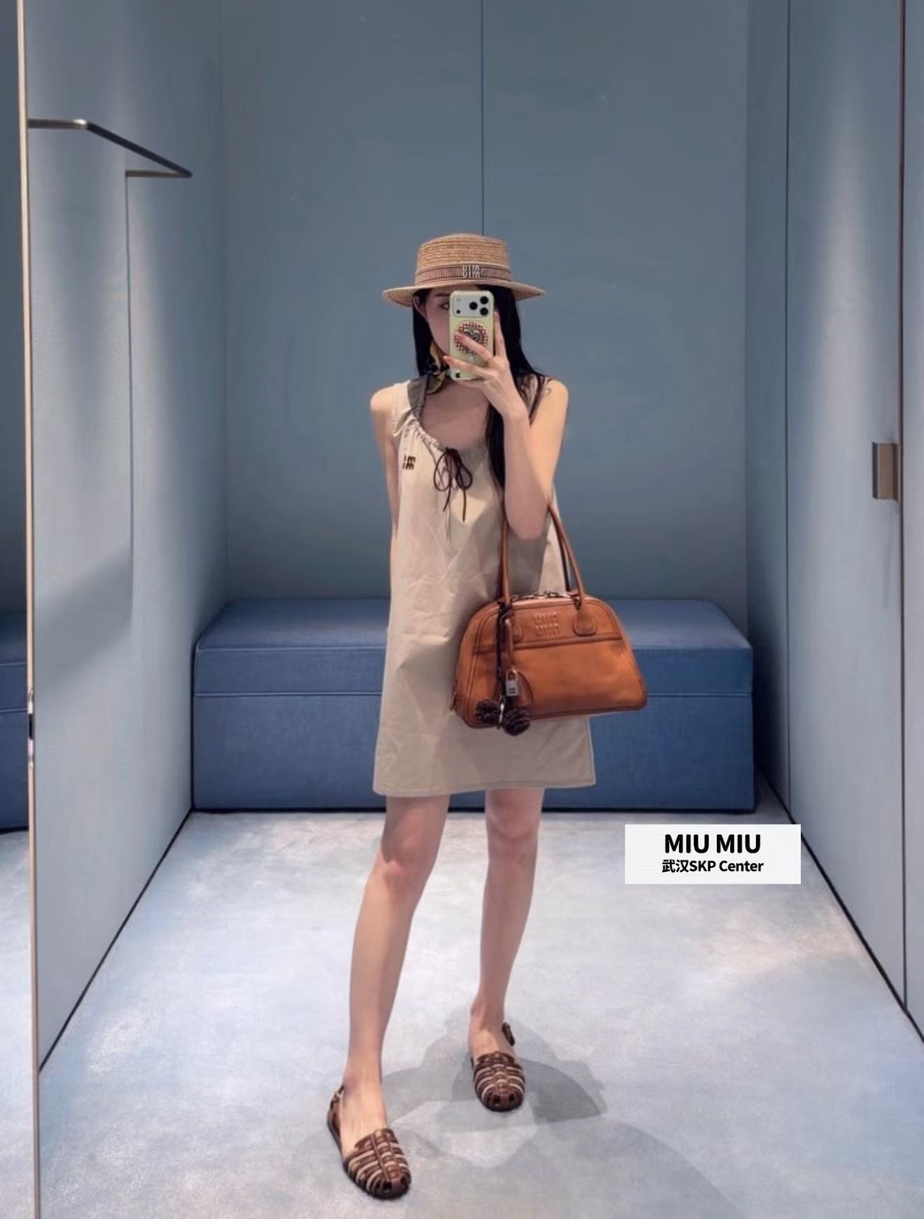 M1UM1U レースアップレターベストドレス【50％割引+送料無料】