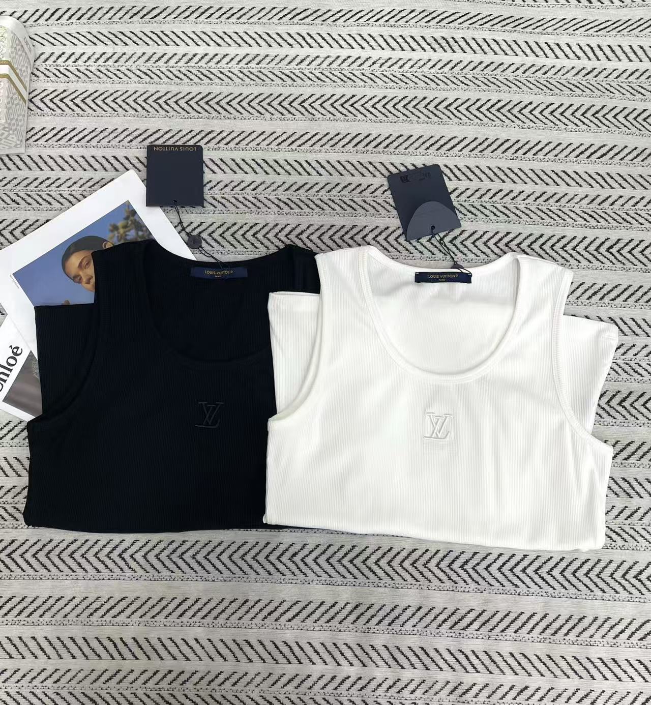 LV刺繍ロゴ入りベストTシャツ【50％割引+送料無料】