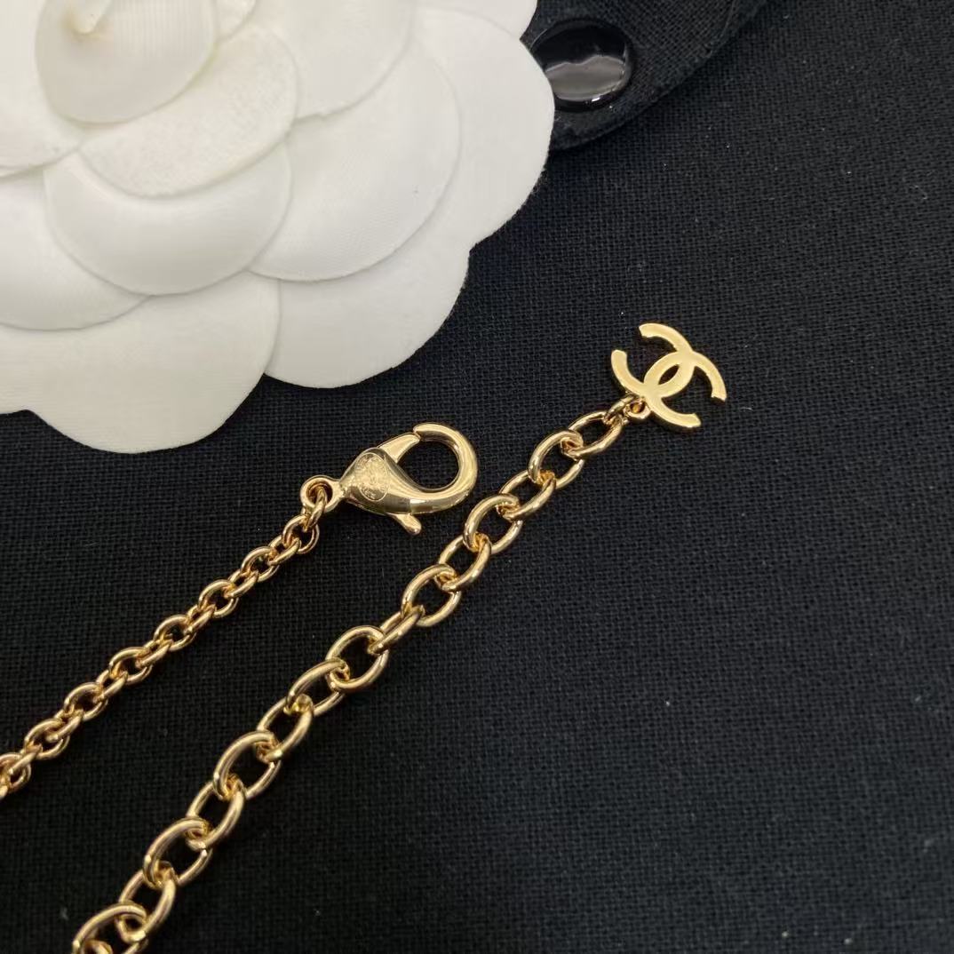 CHANE1 ダブルCフラワーダイヤモンドネックレス【50％割引+送料無料】