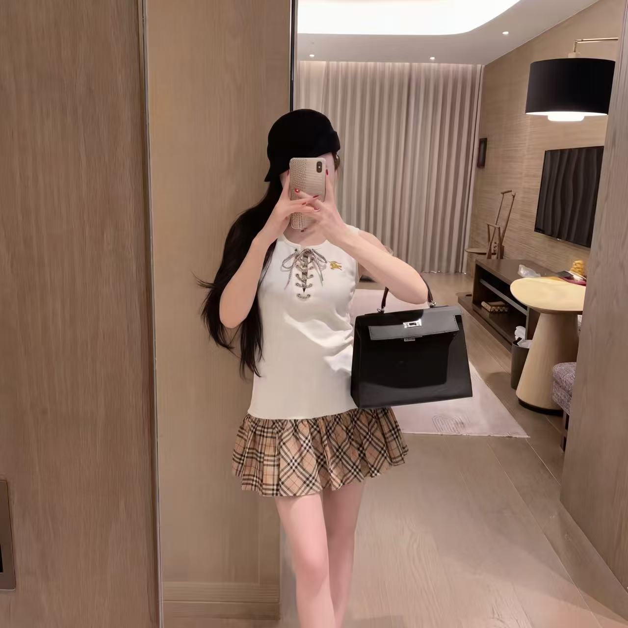 BUR8ERRレースアップ ノースリーブワンピース【50％割引+送料無料】