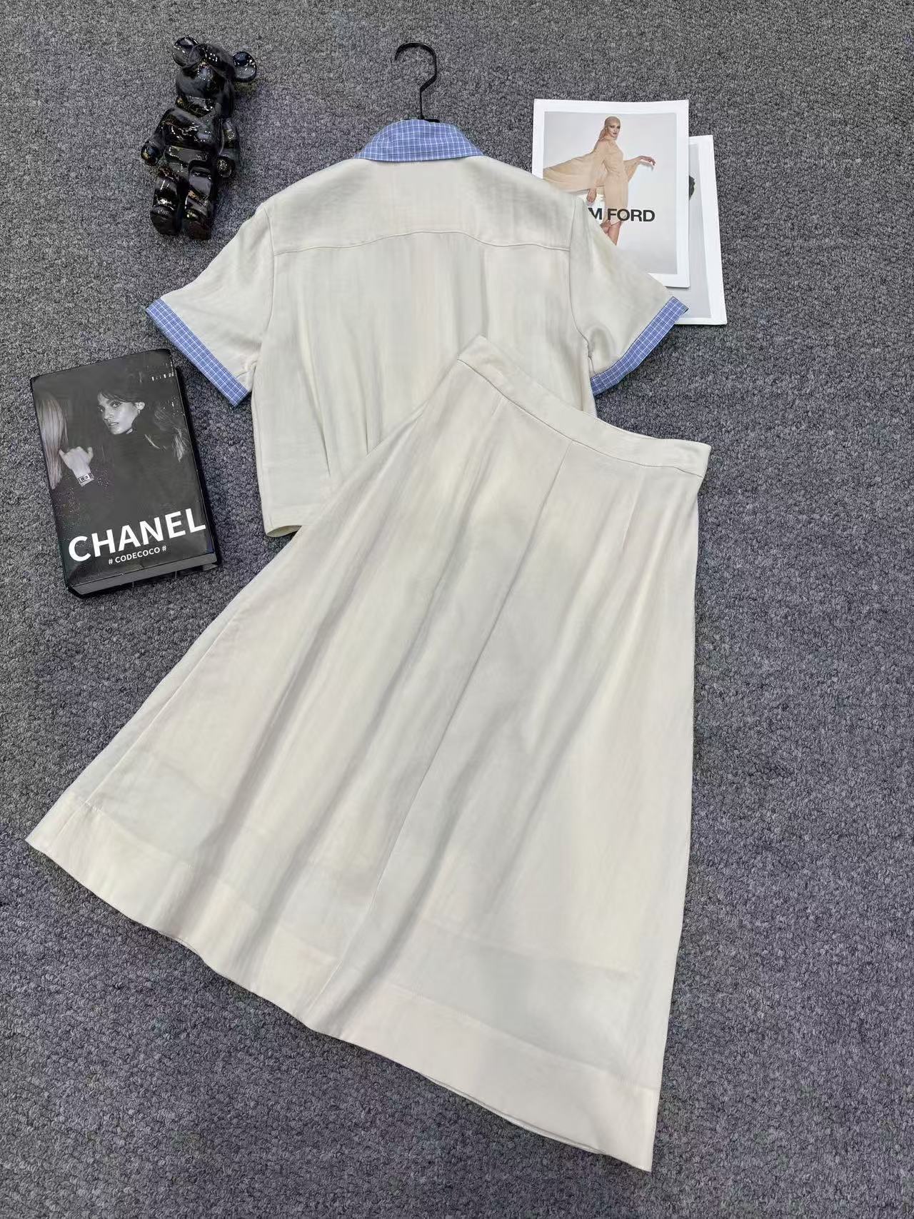 M1UM1U ボタンダウンシャツ＆スカート 2点セット【50％割引+送料無料】