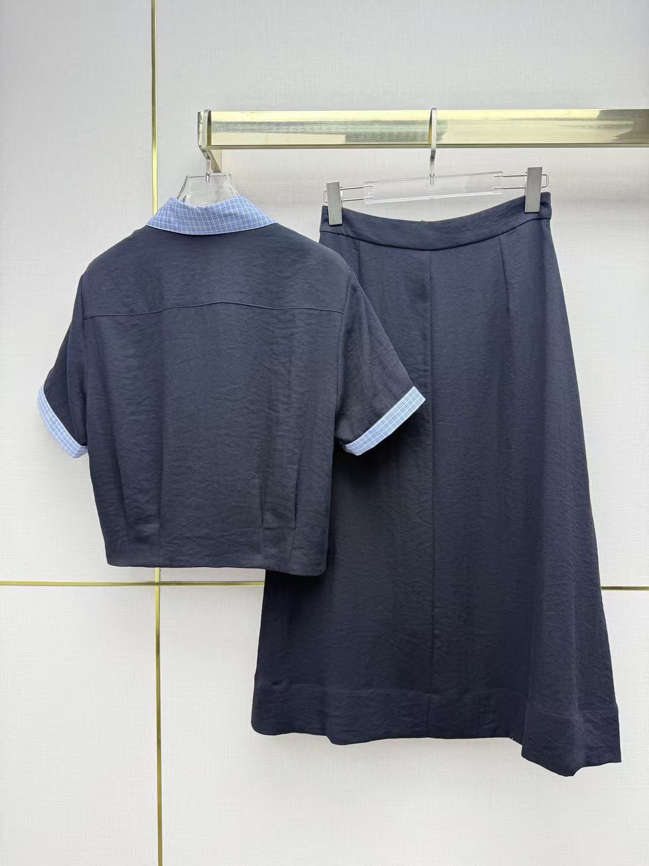 M1UM1U ボタンダウンシャツ＆スカート 2点セット【50％割引+送料無料】