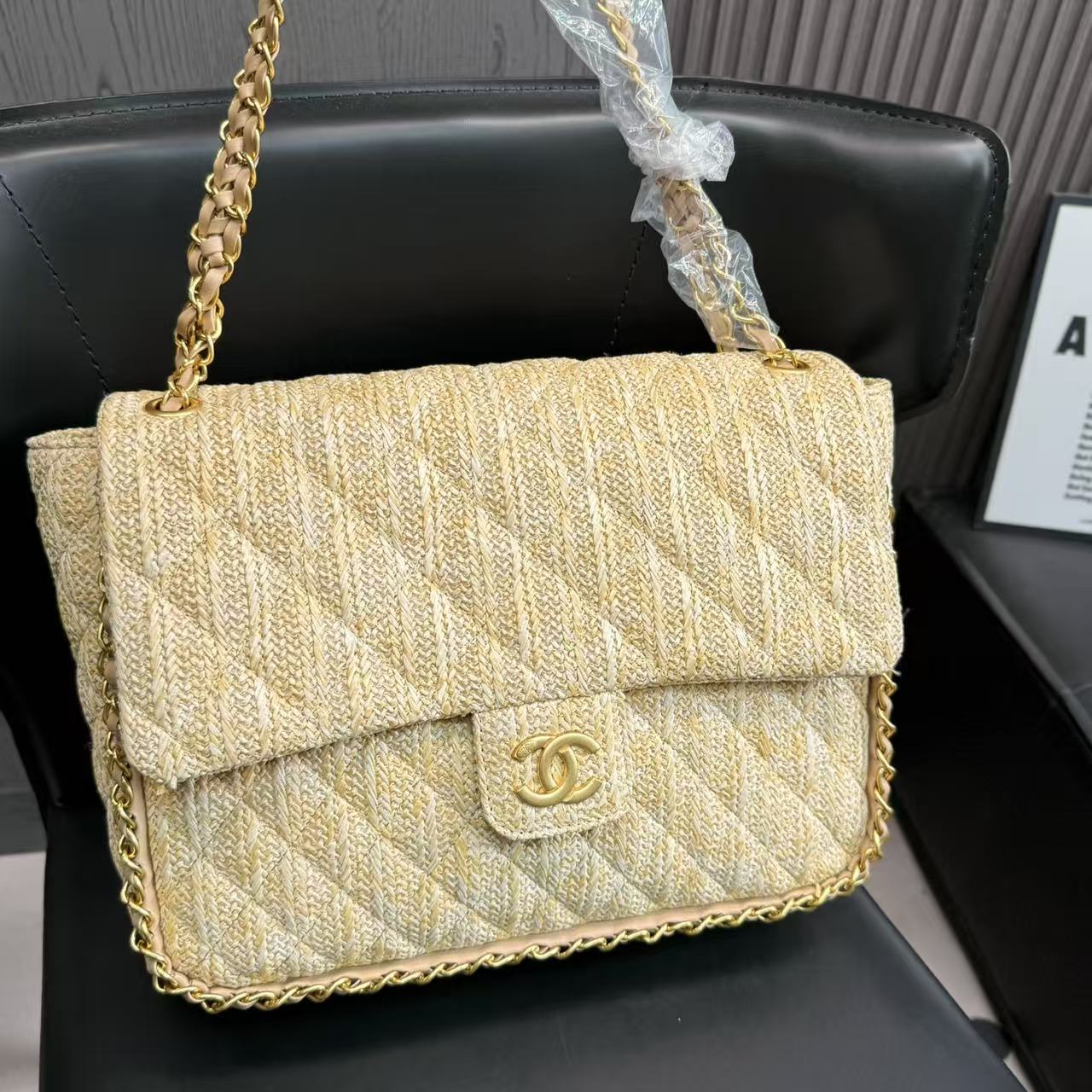 CHANE1 編み込みチェーンバッグ【50％割引+送料無料】