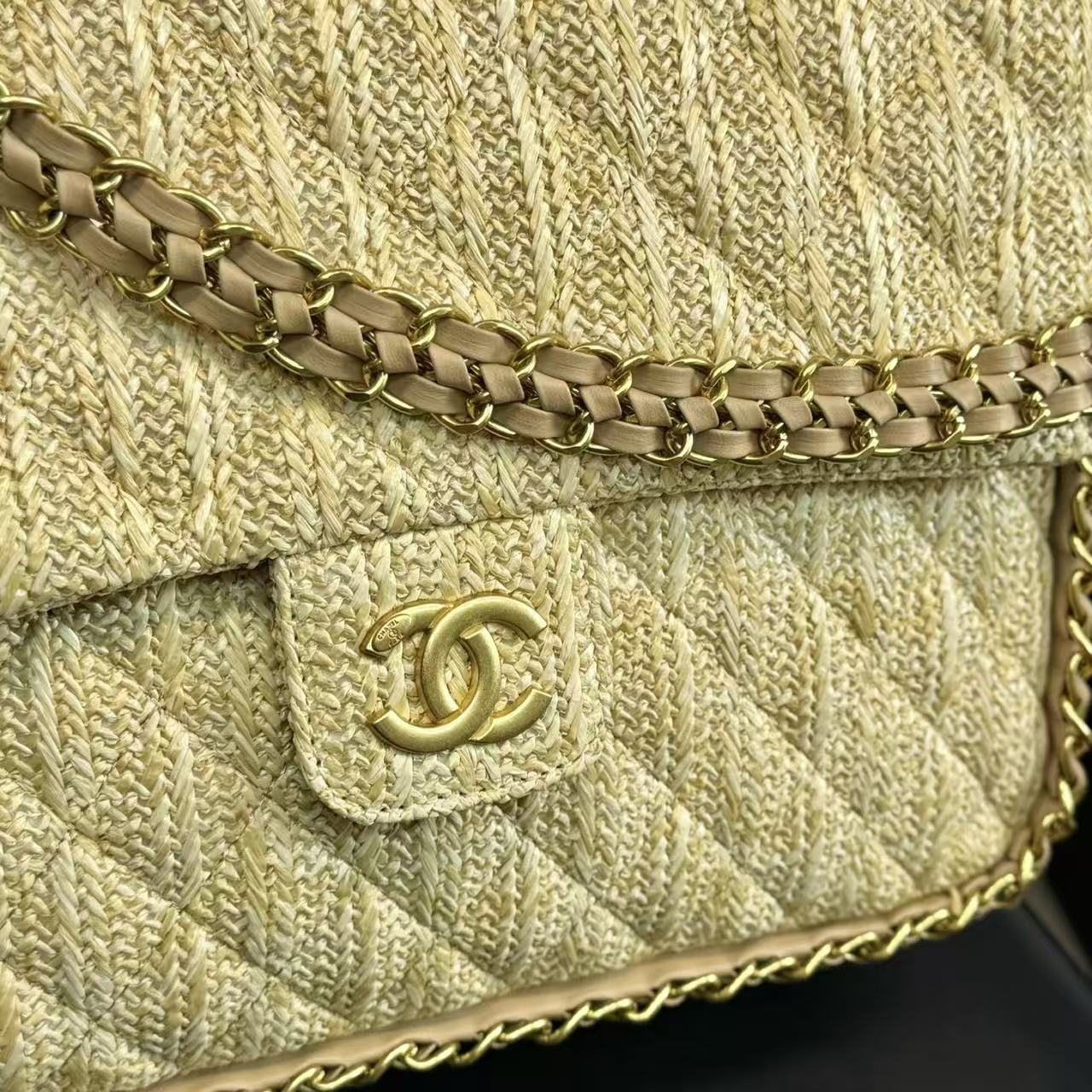 CHANE1 編み込みチェーンバッグ【50％割引+送料無料】