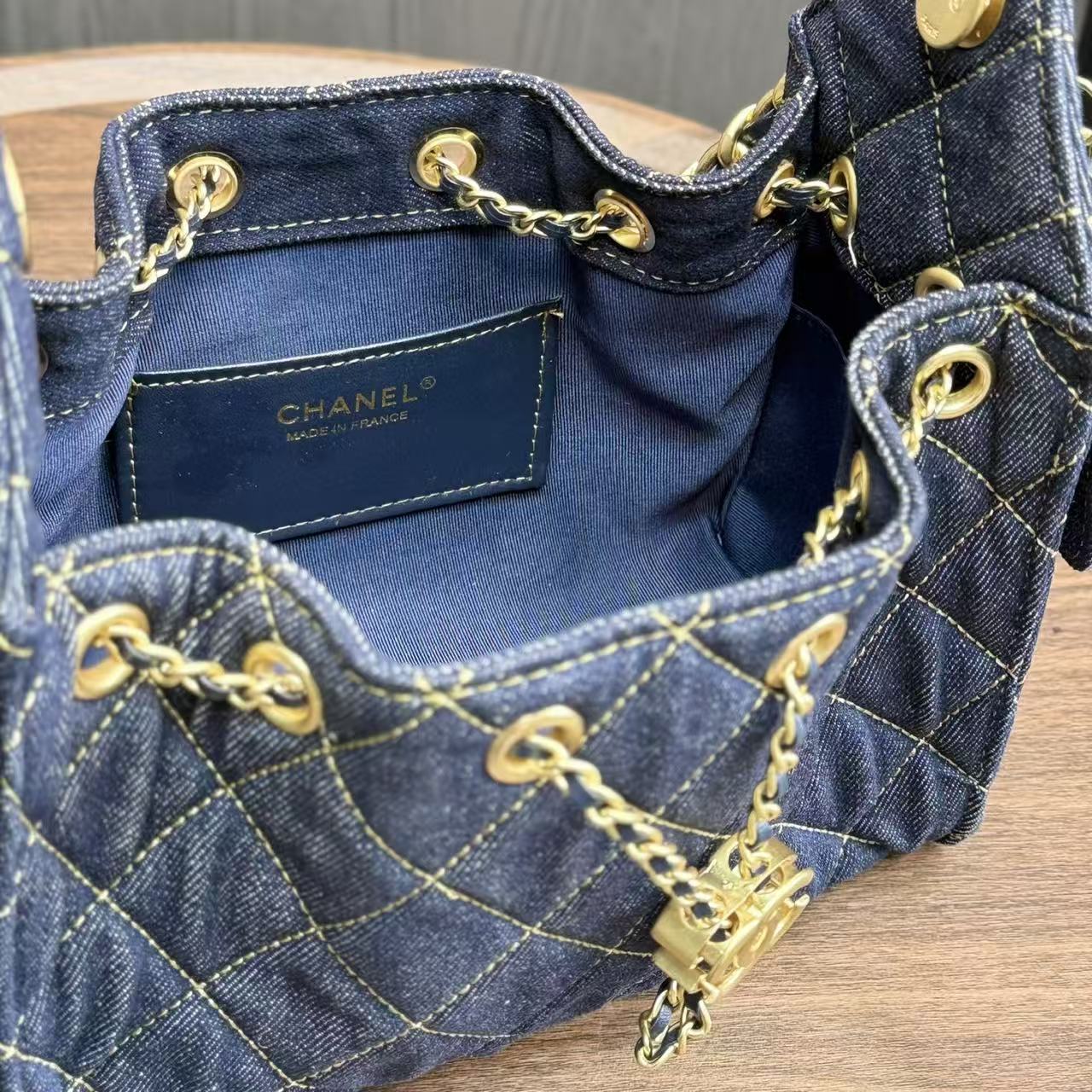 CHANE1 デニムチェーンバッグ【50％割引+送料無料】