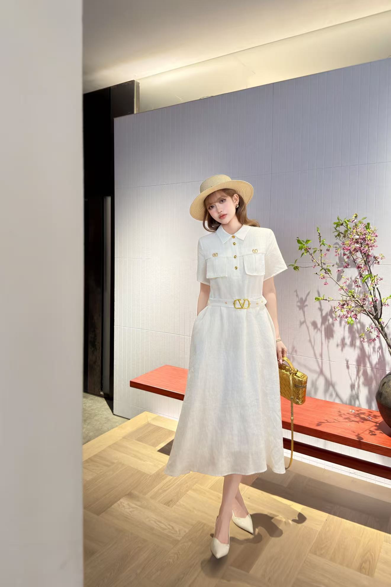 VALENT1NO 高品質2ポケットワンピース【50％割引+送料無料】