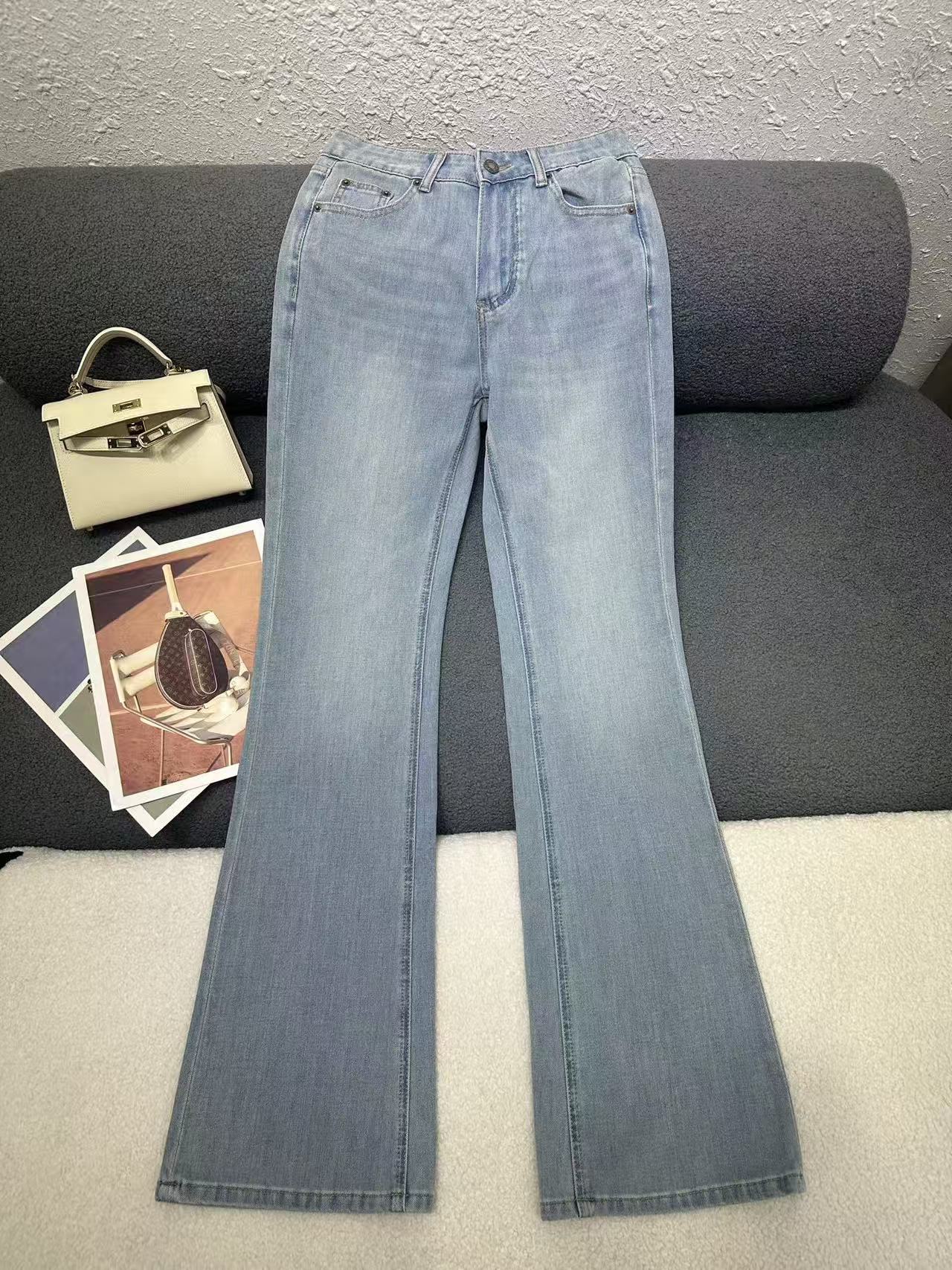 LV 高品質刺繍入り 四つ葉のクローバー フレアジーンズ【50％割引+送料無料】