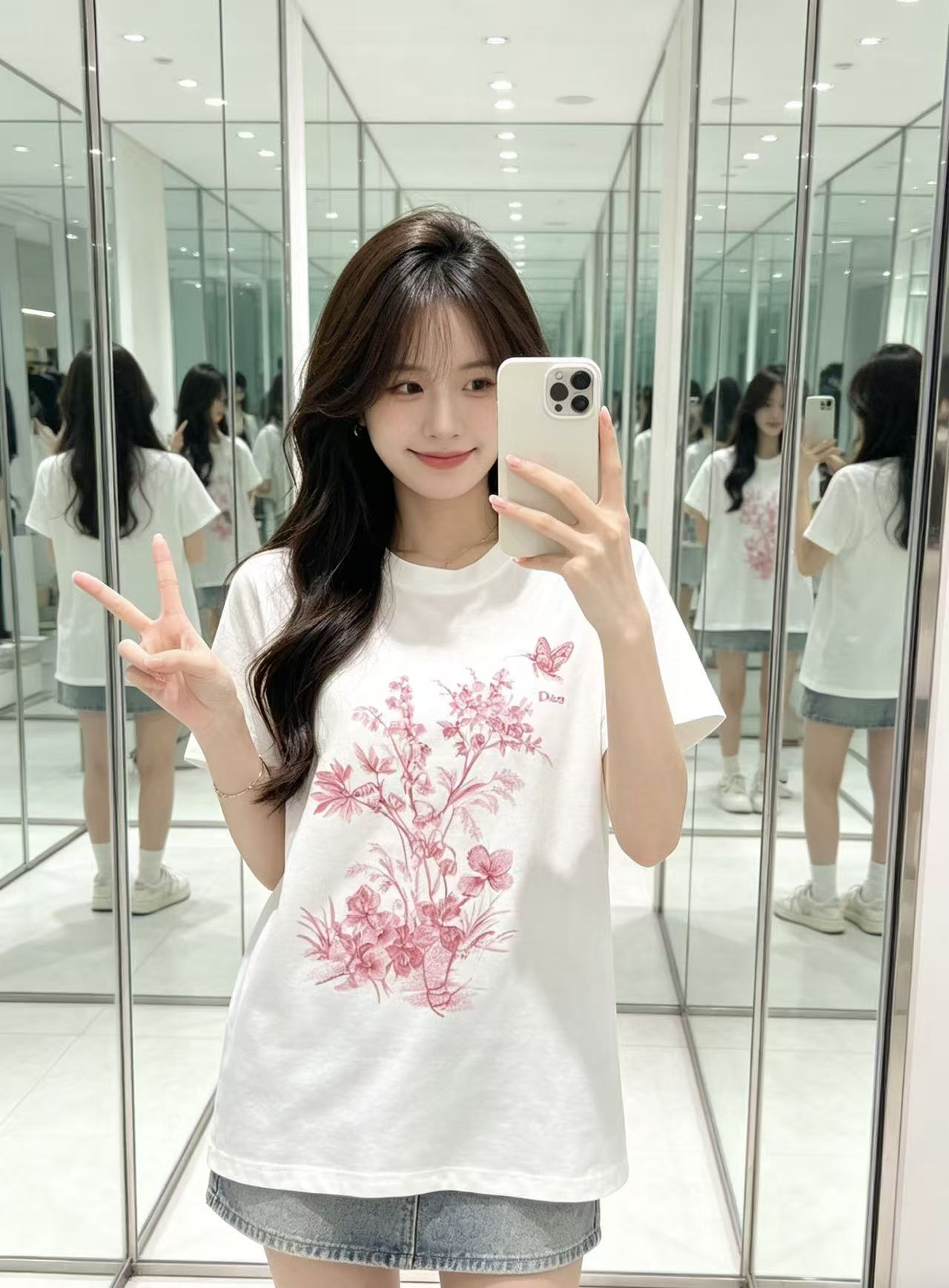 DIOR プリントTシャツ【50％割引+送料無料】