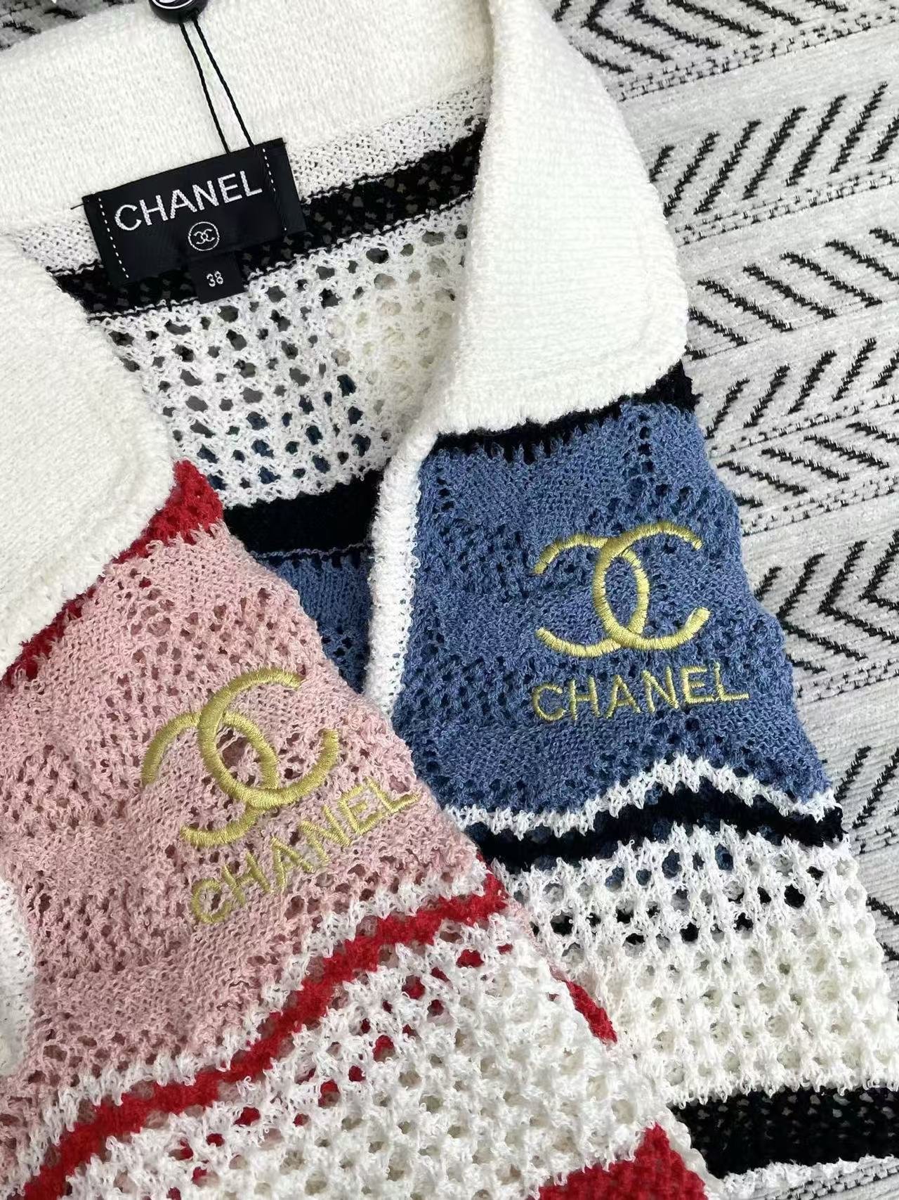 CHANE1 ストライプ刺繍入りゴールド糸ウールセーター【50％割引+送料無料】