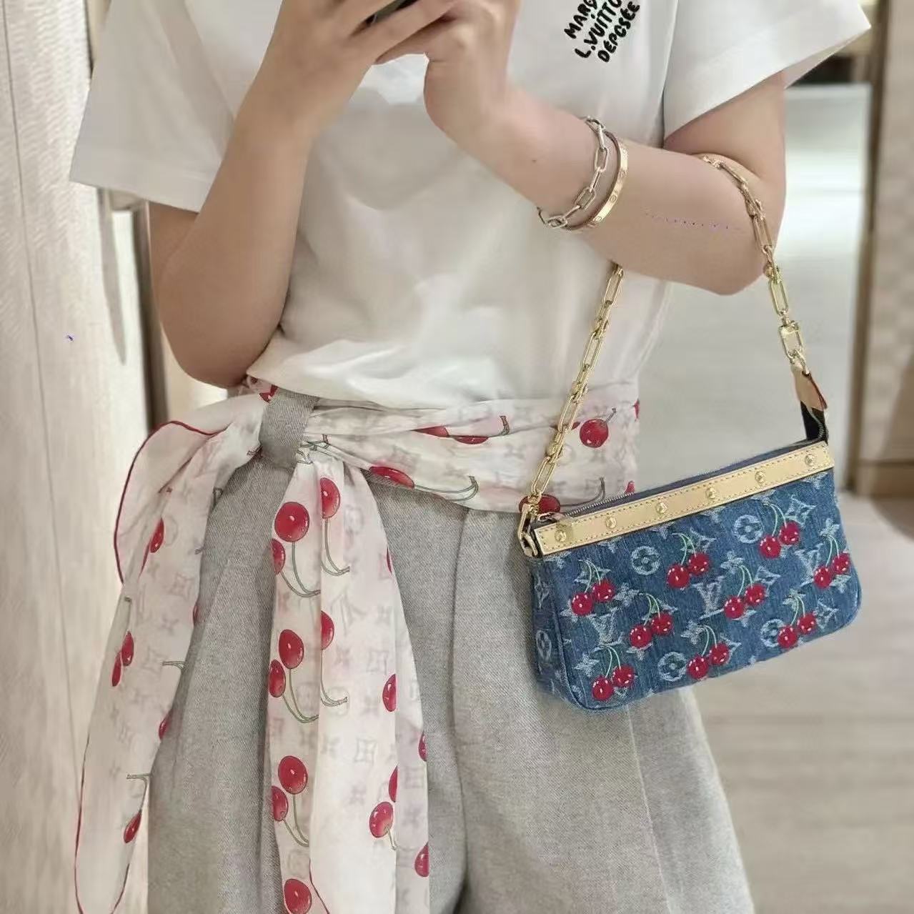 LV チェリー チェーンショルダーバッグ【50％割引+送料無料】