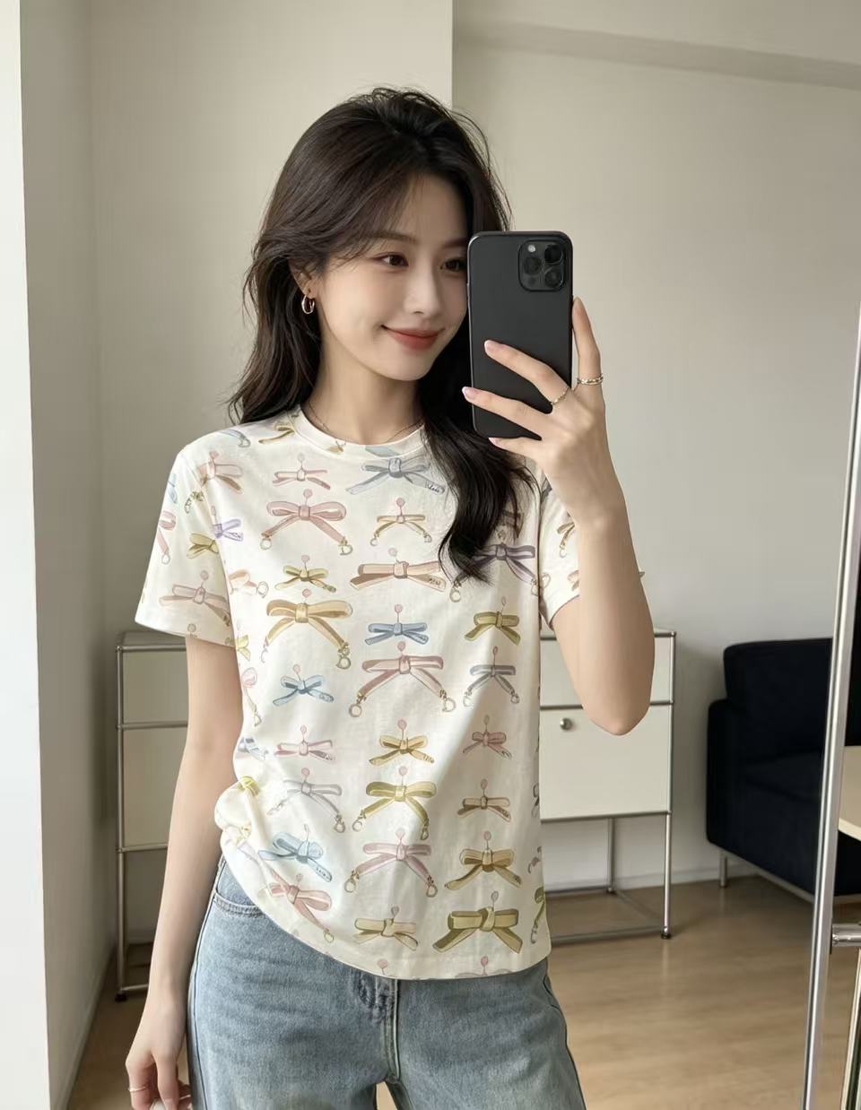 DI0R蝶柄Tシャツ【50％割引+送料無料】