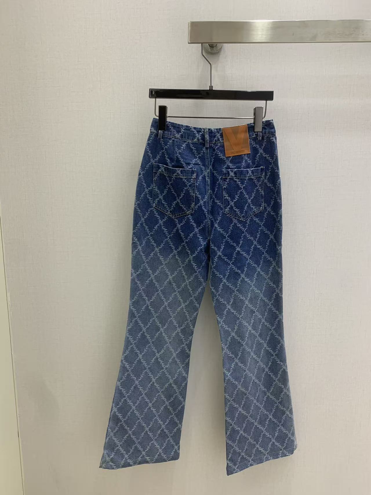 VALENT1NO ツーポケット チェック柄フレアジーンズ【50％割引+送料無料】