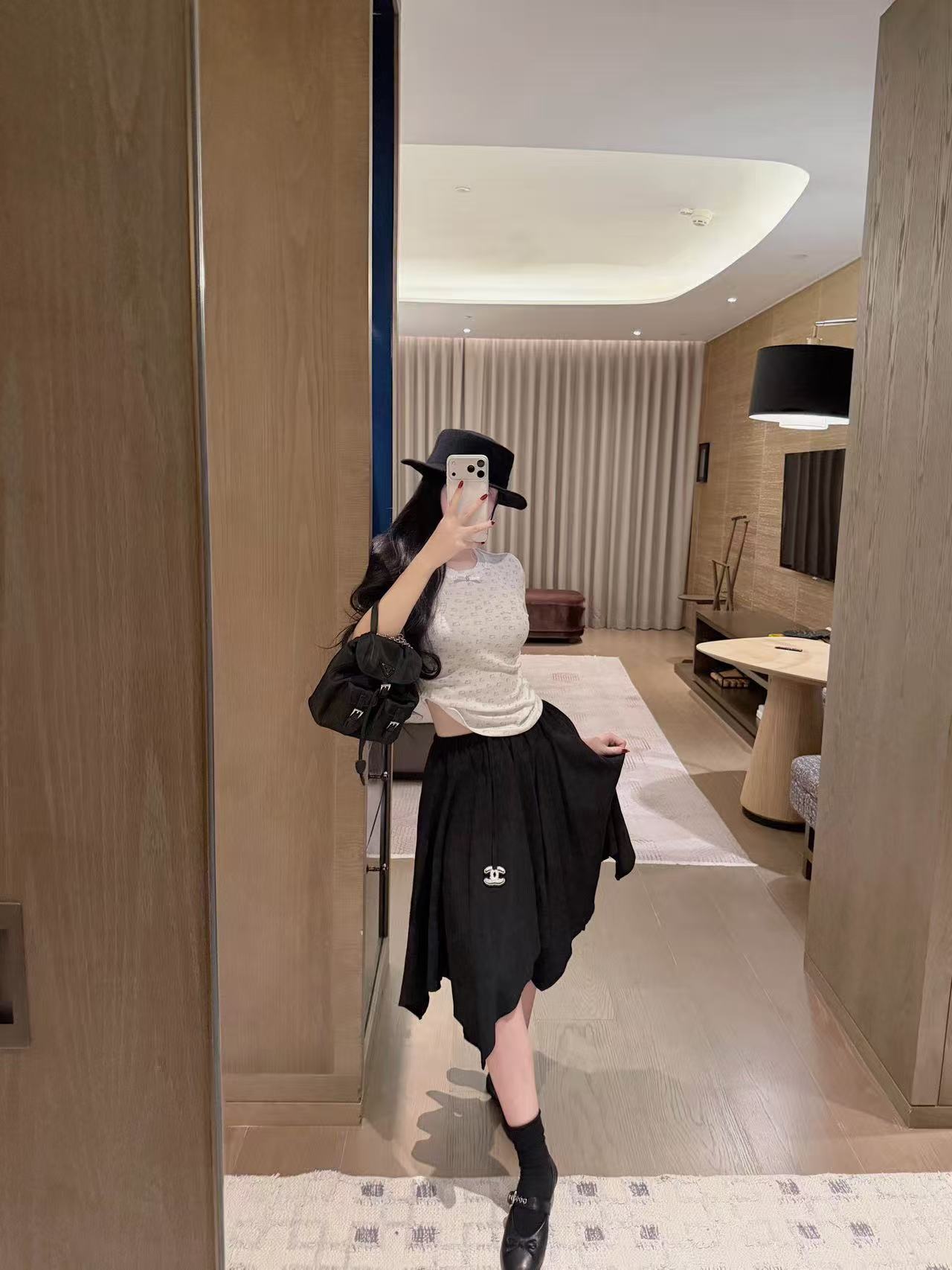 CHANE1 ダブルCイレギュラースカート【50％割引+送料無料】