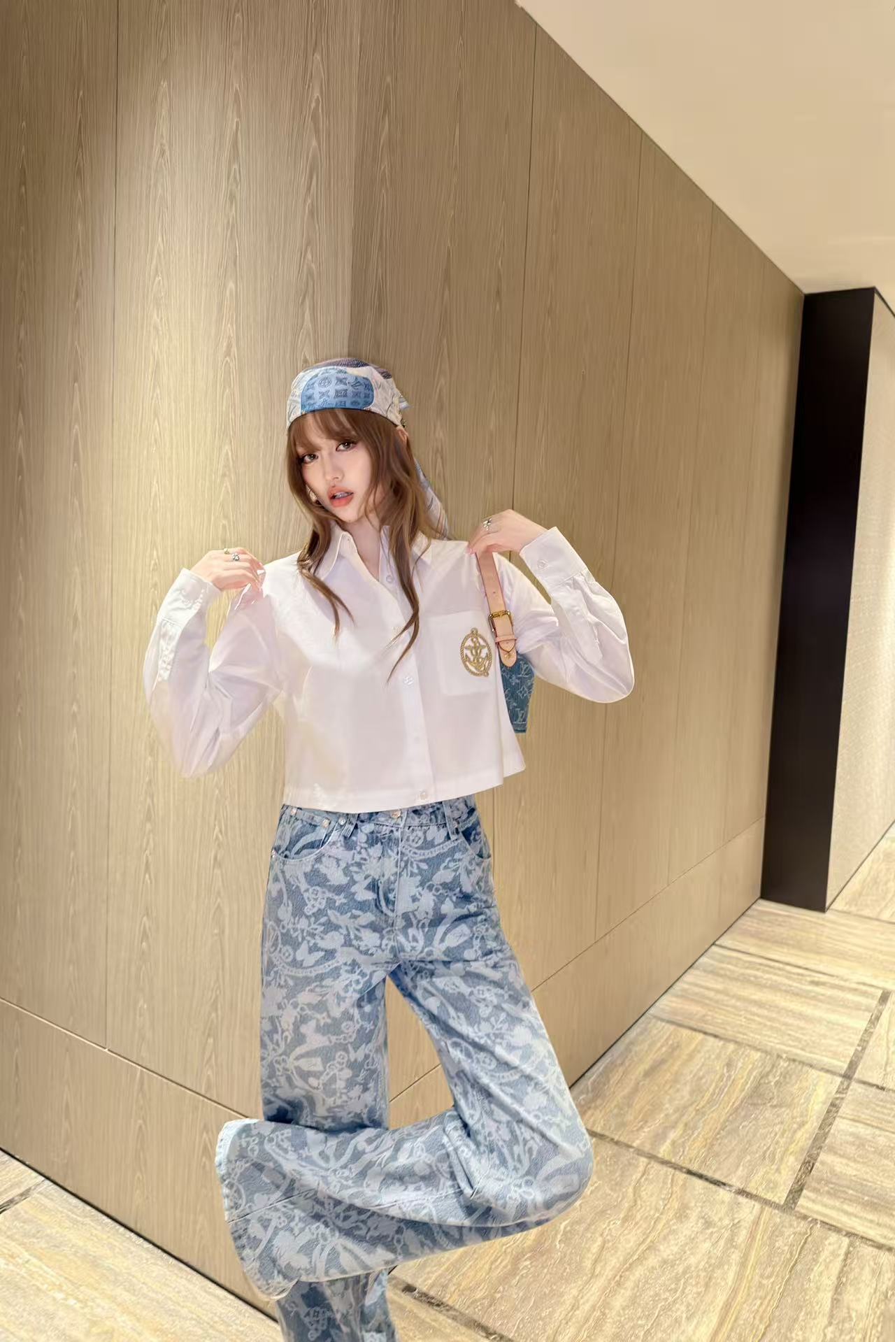 LVロゴ刺繍シャツ / トラウザーズ【50％割引+送料無料】