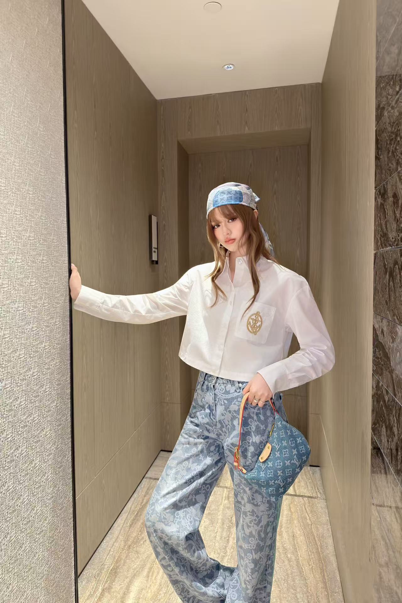 LVロゴ刺繍シャツ / トラウザーズ【50％割引+送料無料】