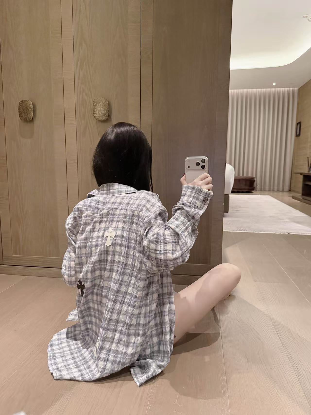 Chr0me Heartsゆったりとしたチェックシャツ【50％割引+送料無料】