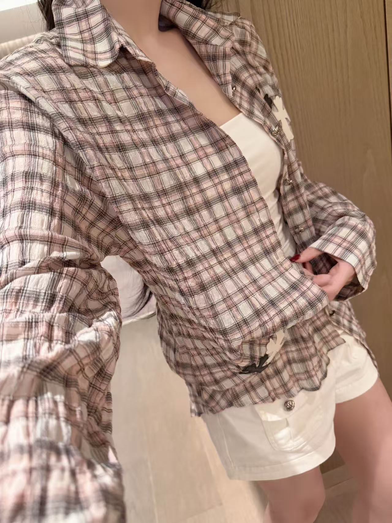 Chr0me Heartsゆったりとしたチェックシャツ【50％割引+送料無料】