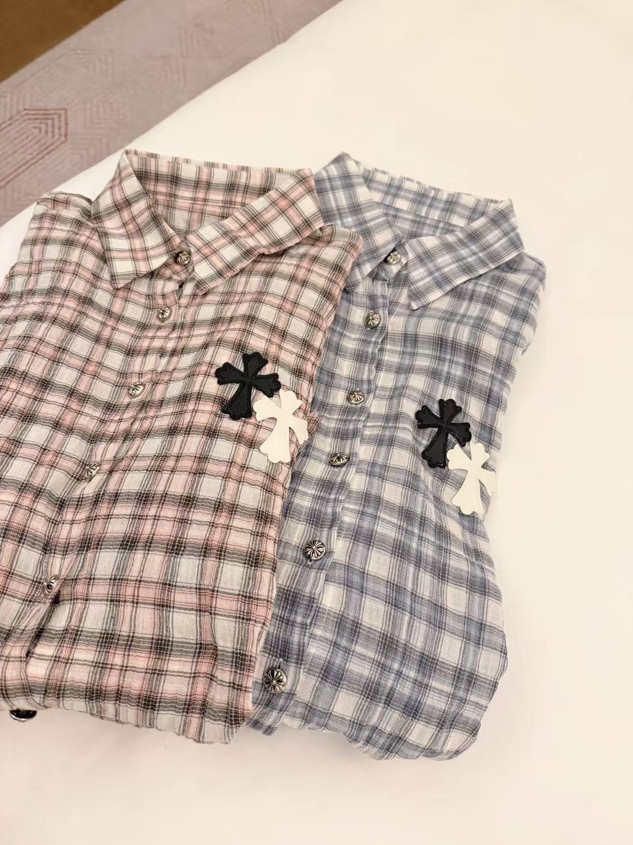 Chr0me Heartsゆったりとしたチェックシャツ【50％割引+送料無料】