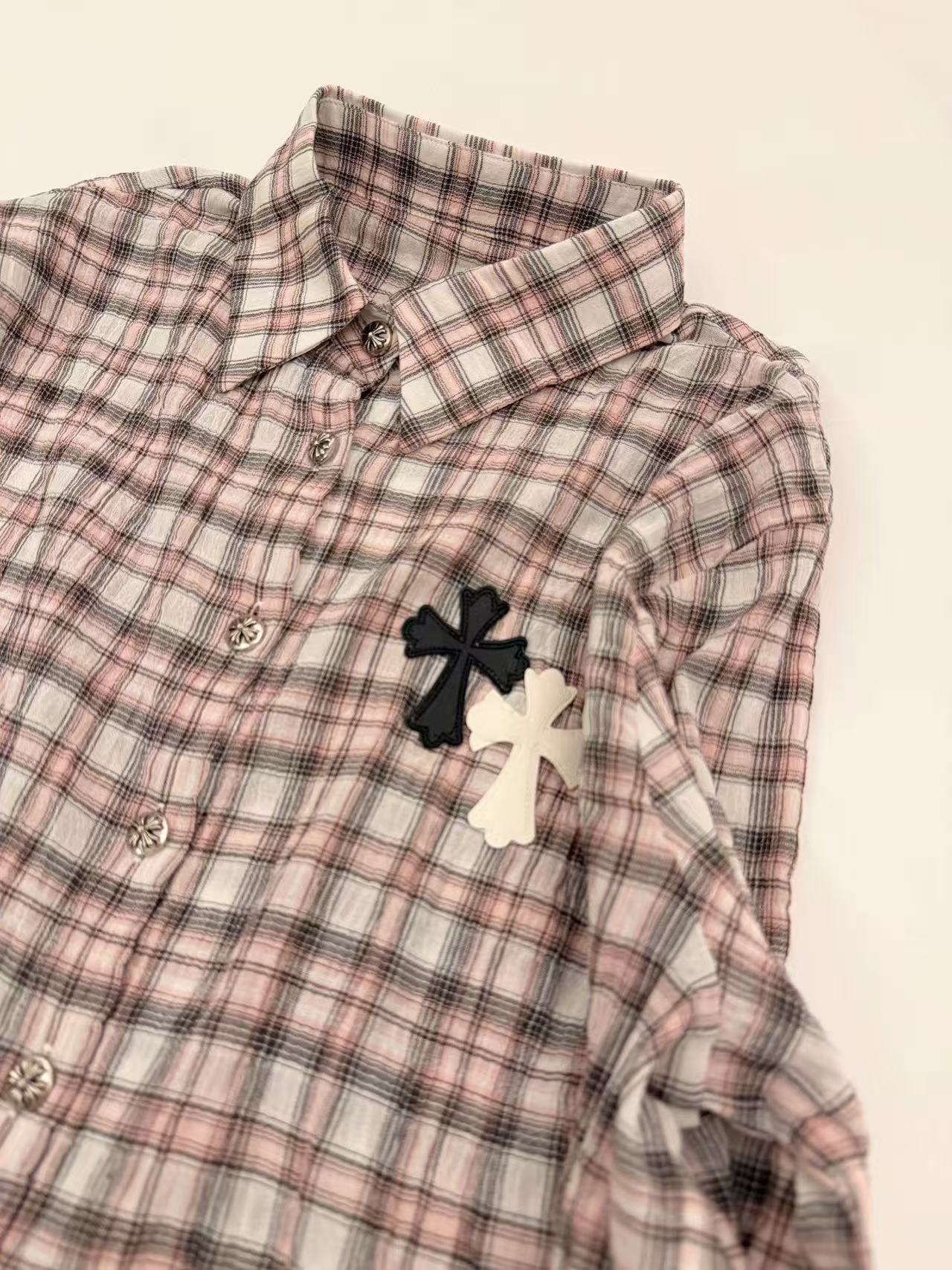 Chr0me Heartsゆったりとしたチェックシャツ【50％割引+送料無料】