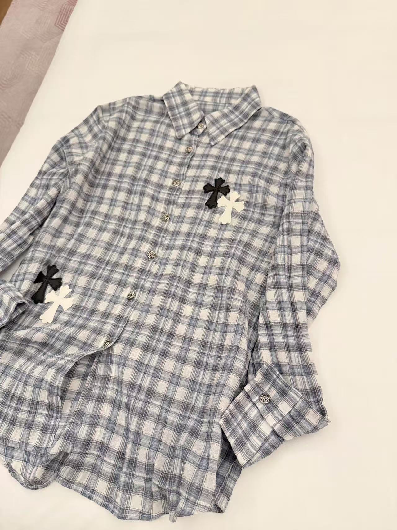 Chr0me Heartsゆったりとしたチェックシャツ【50％割引+送料無料】