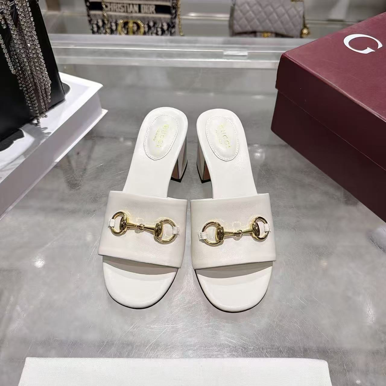 GUCC1 高品質レザー ローヒールシューズ【50％割引+送料無料】