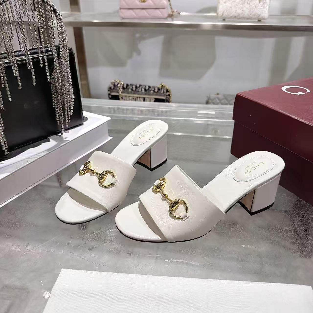 GUCC1 高品質レザー ローヒールシューズ【50％割引+送料無料】