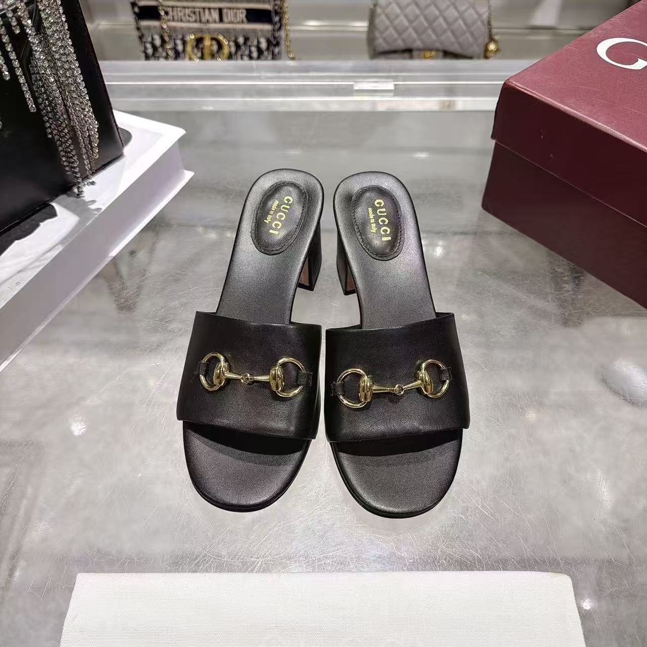 GUCC1 高品質レザー ローヒールシューズ【50％割引+送料無料】