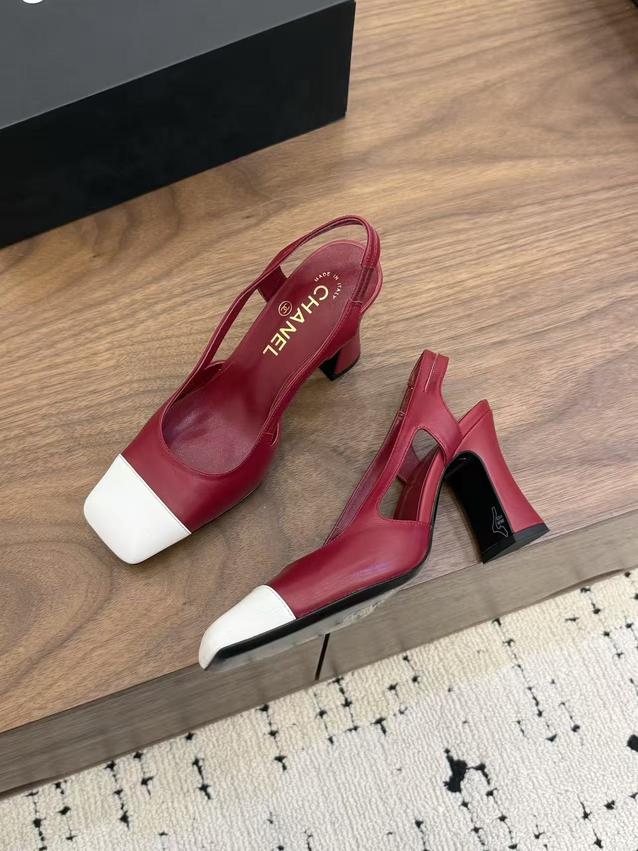 CHANE1 高品質カラーブロックハイヒール【50％割引+送料無料】