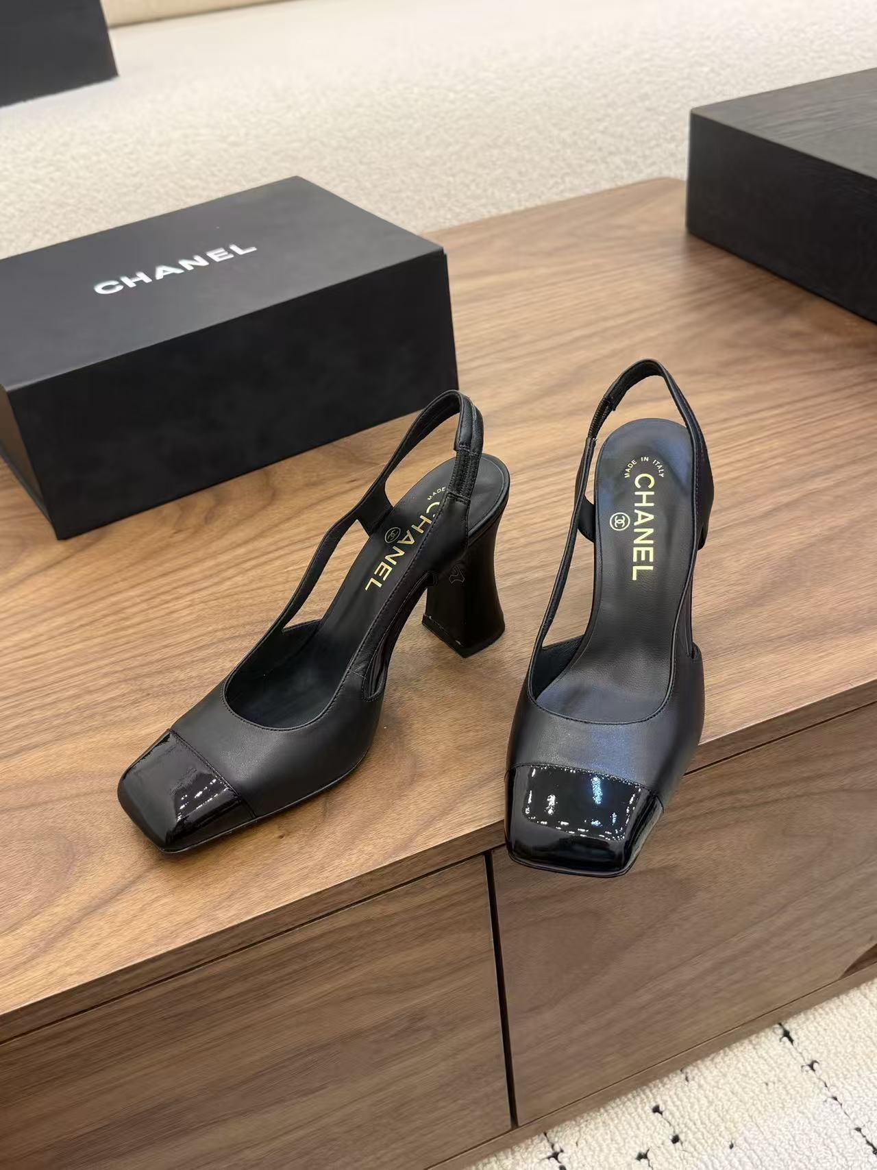 CHANE1 高品質カラーブロックハイヒール【50％割引+送料無料】