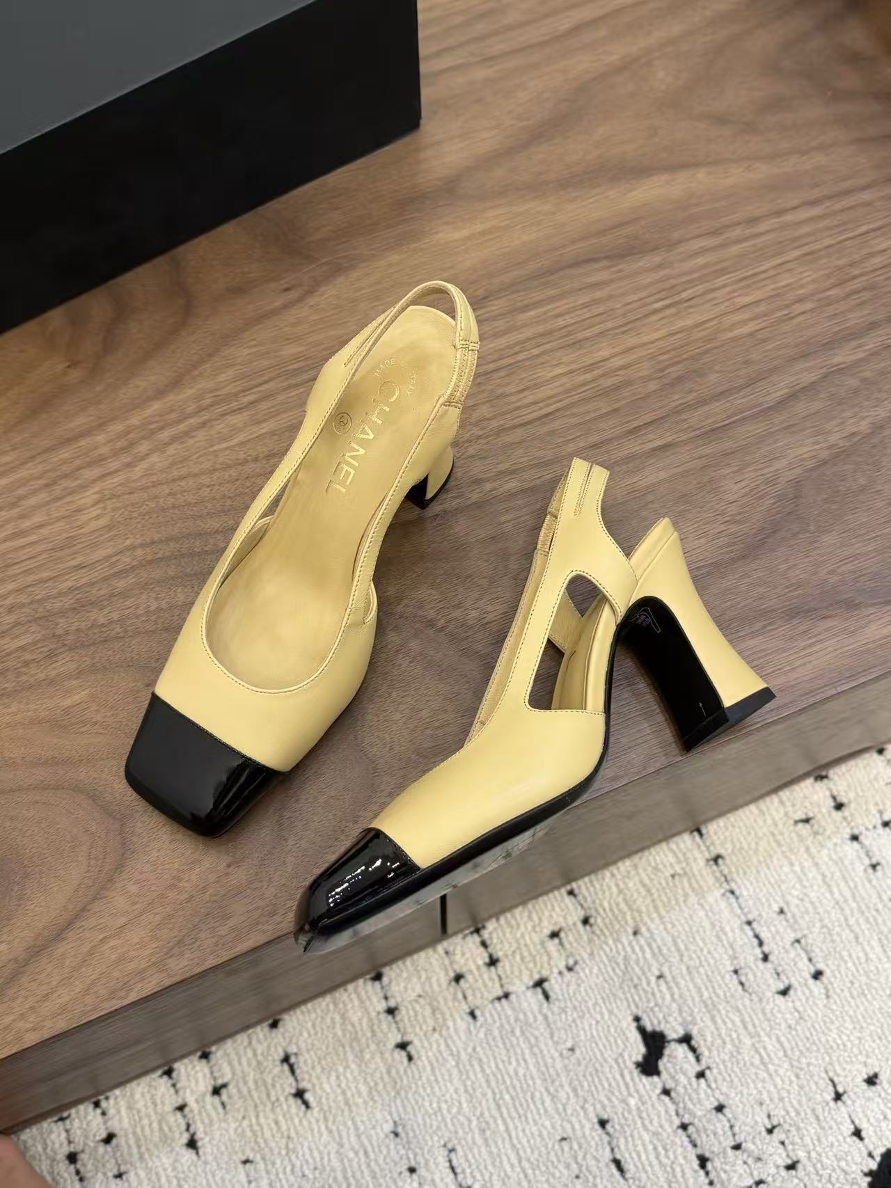 CHANE1 高品質カラーブロックハイヒール【50％割引+送料無料】