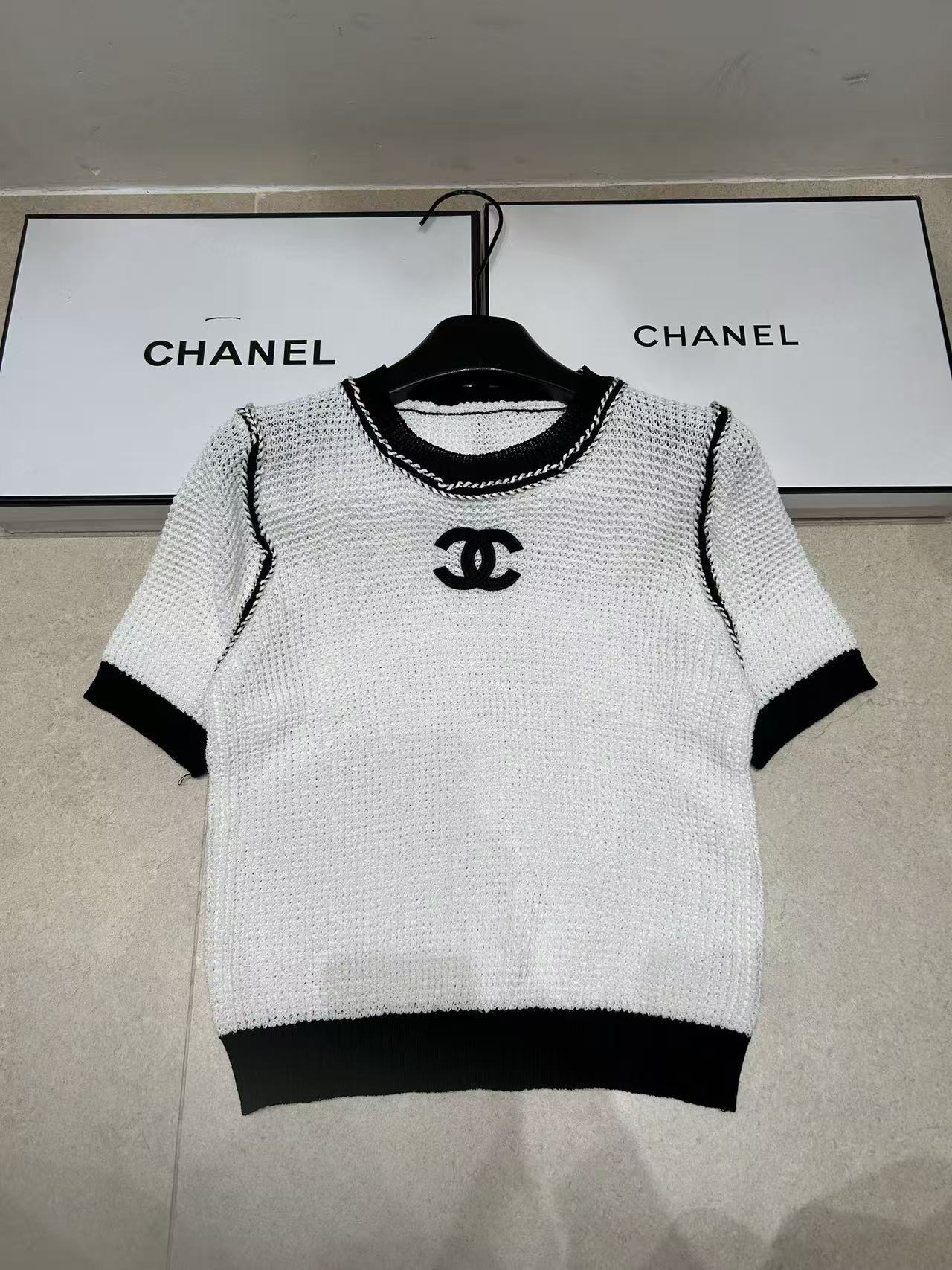 CHANE1 ブラック＆ホワイト 透かし彫りウールセーター【50％割引+送料無料】